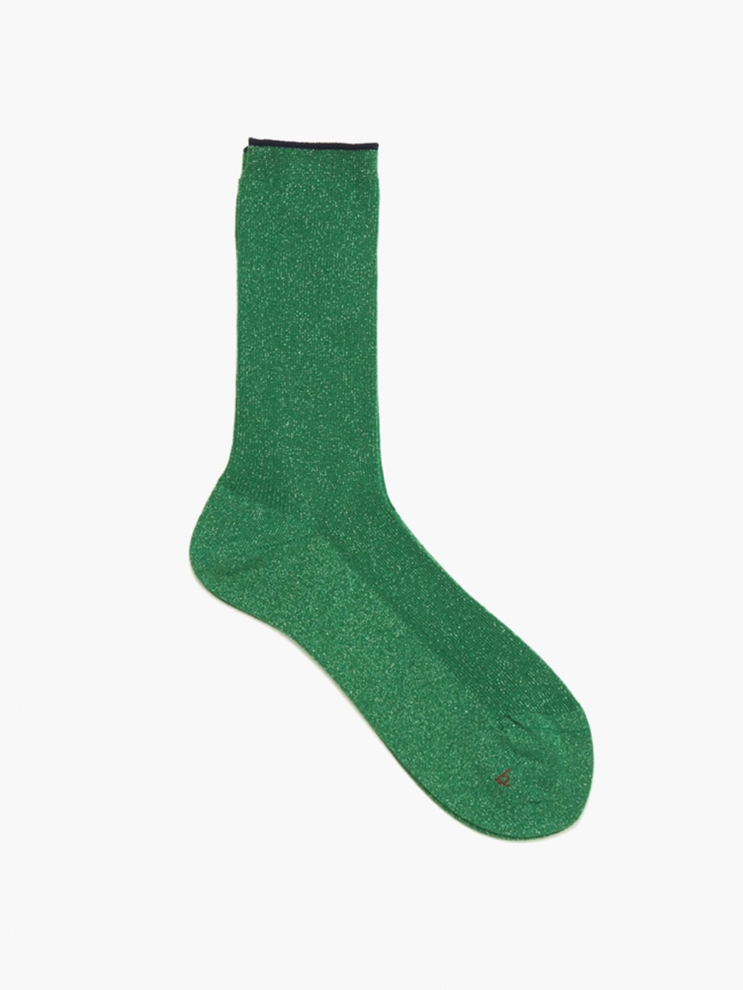 Lurex Fine Ribbed Socks - Green