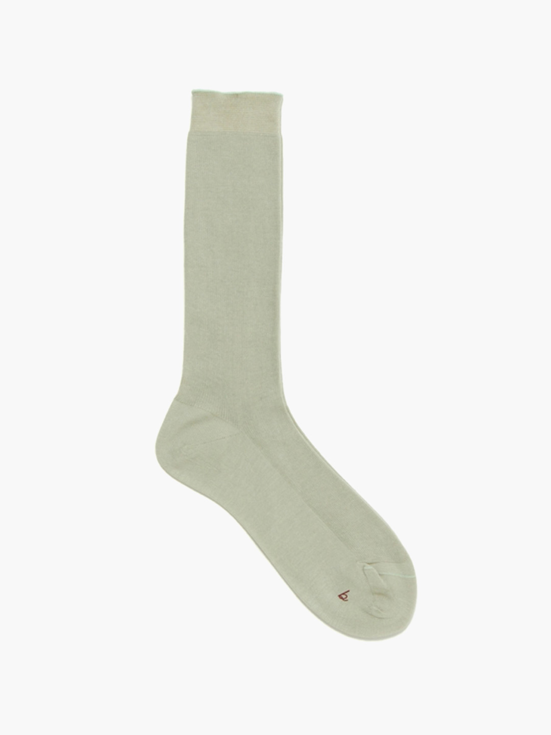 Cotton Fine Ribbed Socks - Sage