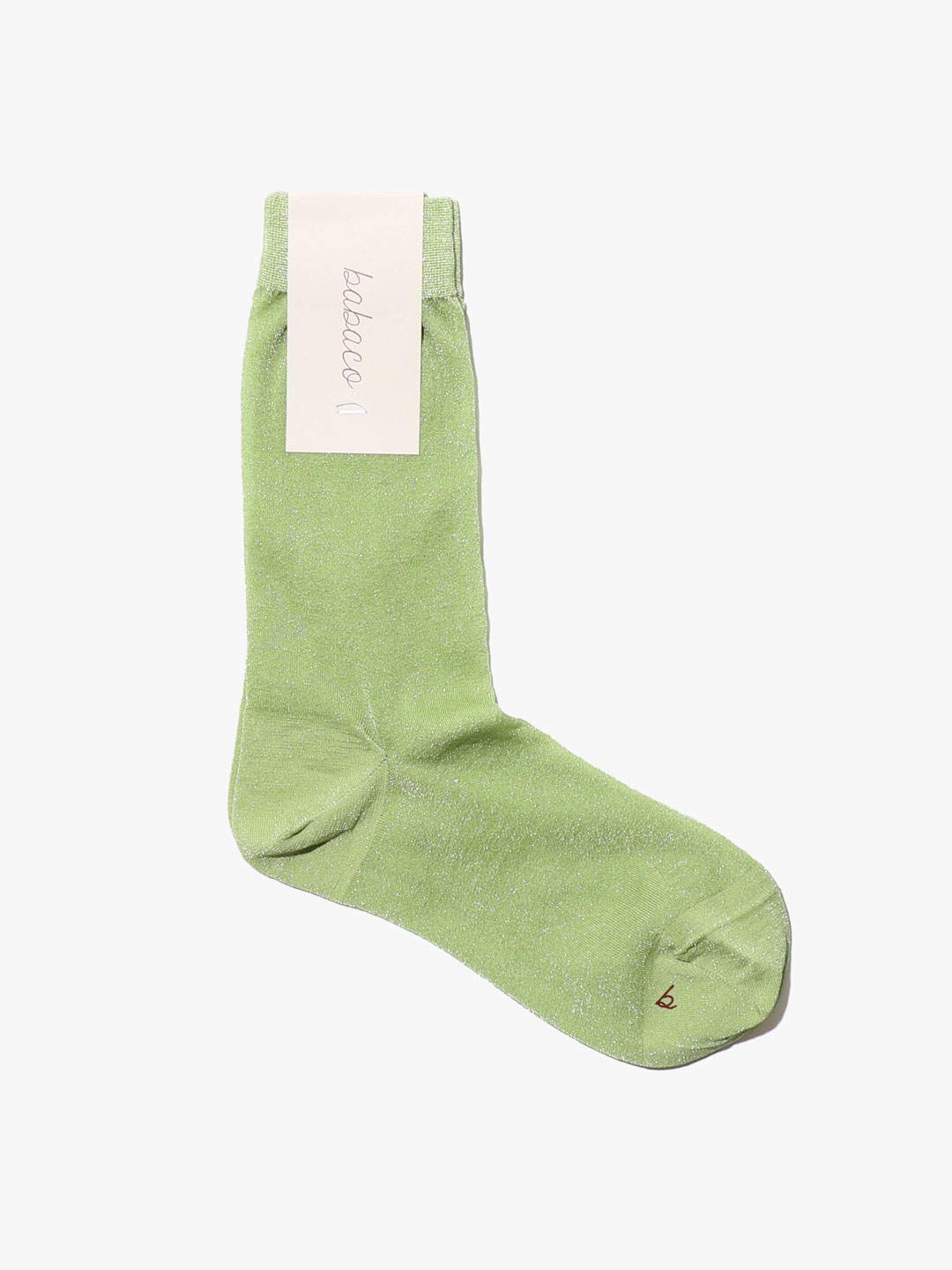 Lurex Sheer Socks - Light Green