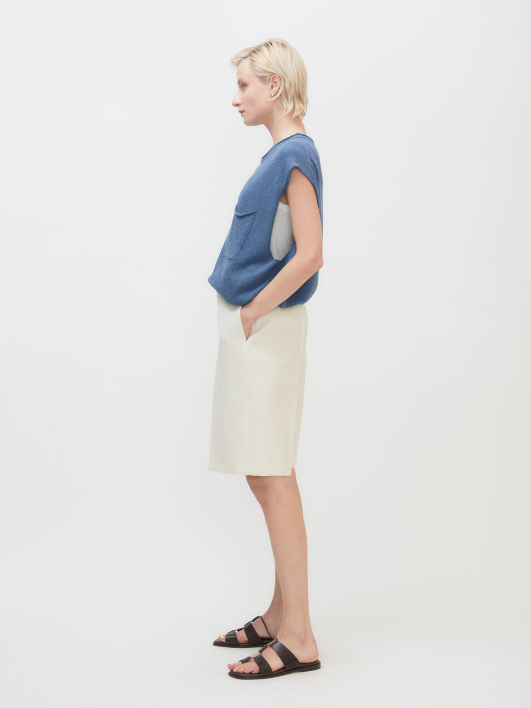 Tailored Wool Shorts - Ivory