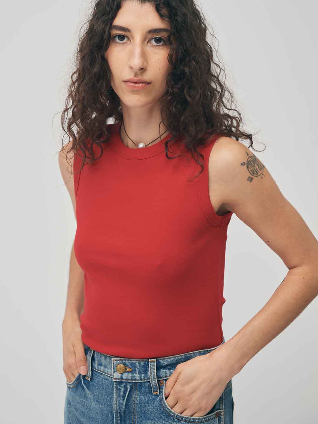 Esme Tank  - Red