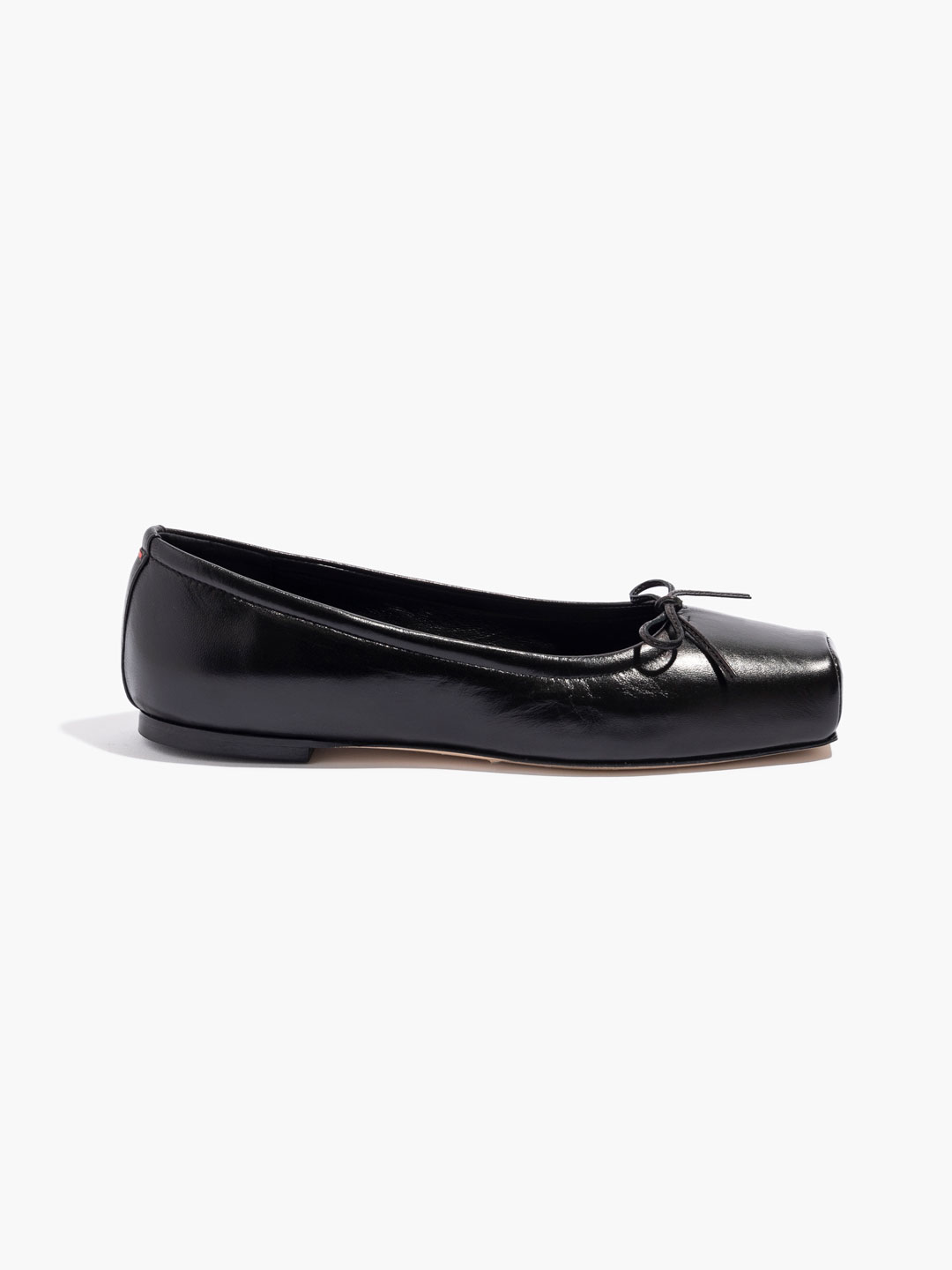 Gabriella Nappa Leather Flat Shoes - Black
