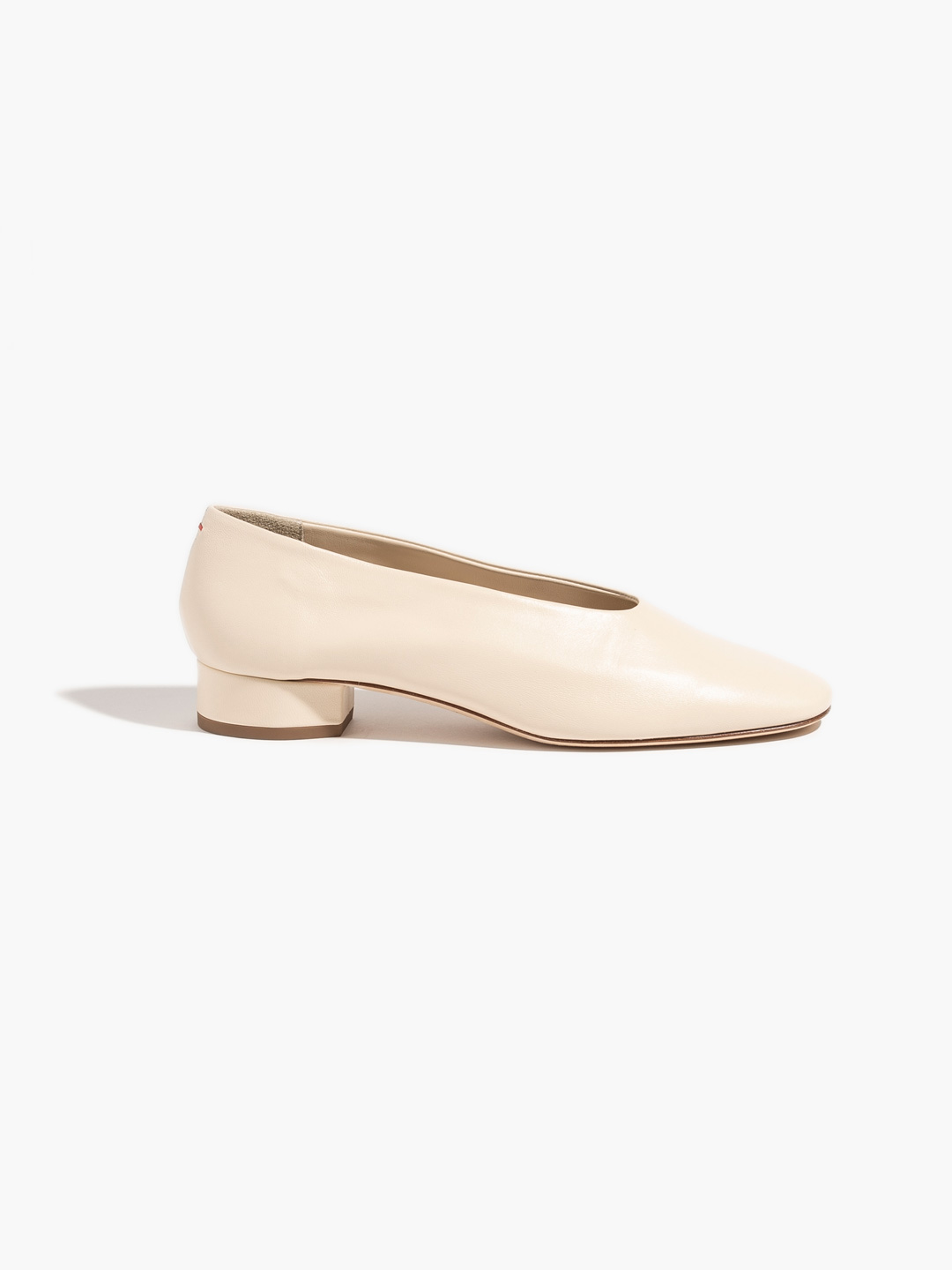 Delia Nappa Leather Pumps - Cream