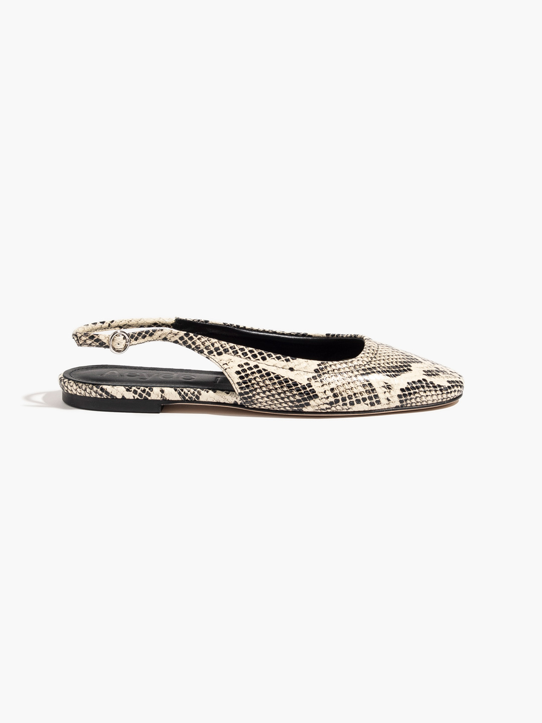 Dani Snake Print Goat Leather Flat Shoes - Multi