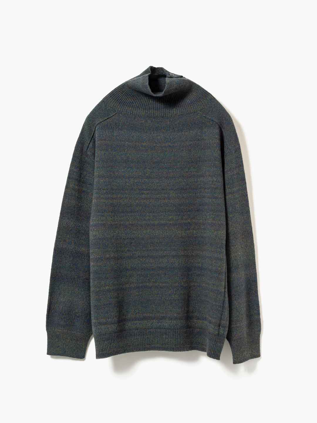 Gradation High Neck Knit - Dark Green