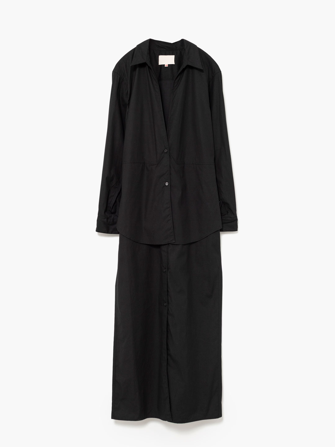 Long Shirt Dress - Black