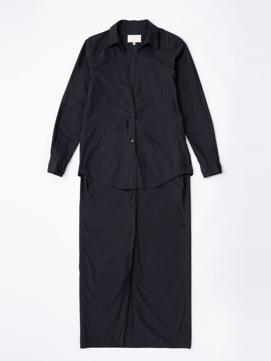 Long Shirt Dress - Black