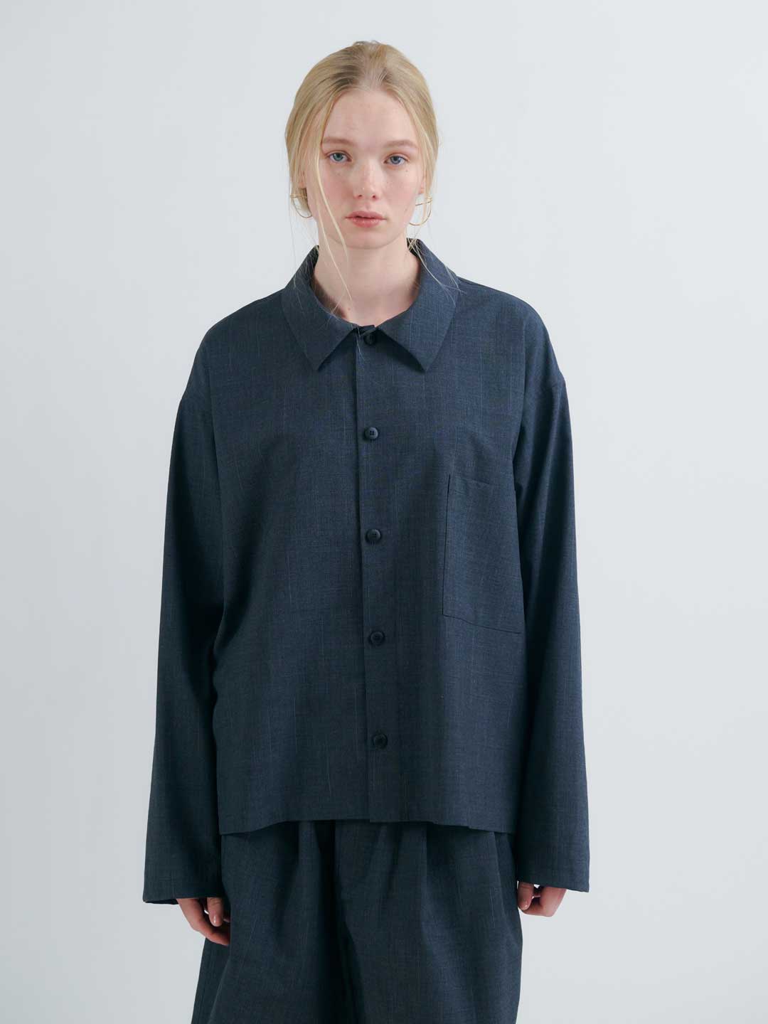 Work Blouse - Charcoal Gray