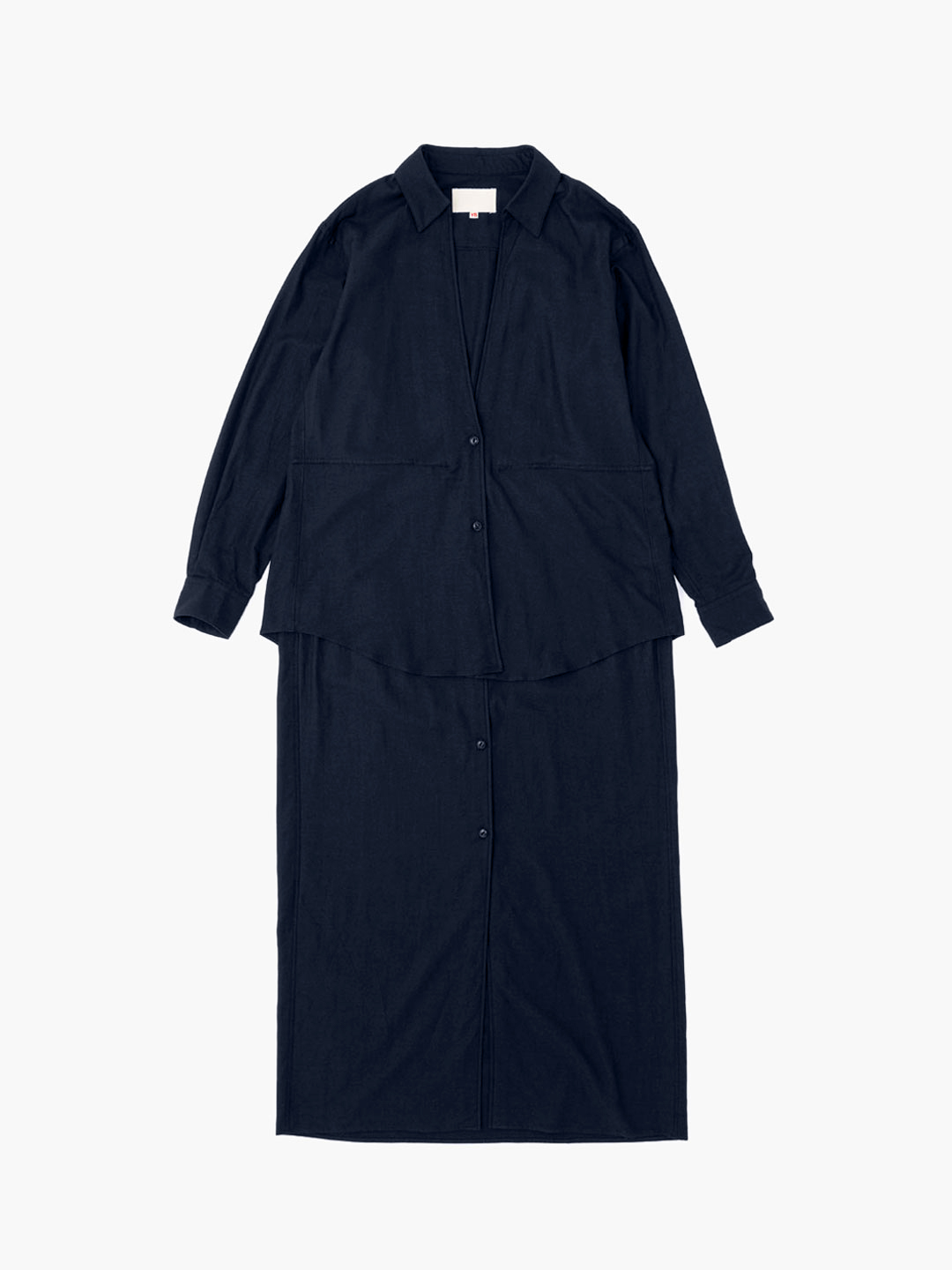Two Piece Shirt Dress - Navy