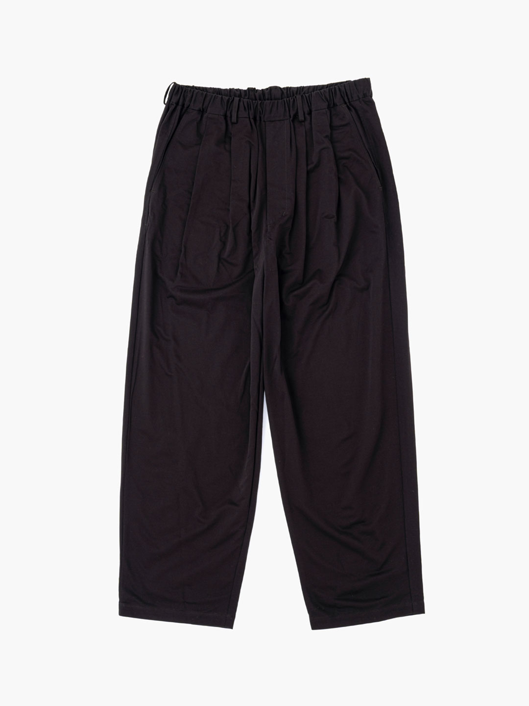 Double Pleated Wide Easy Pants - Brown