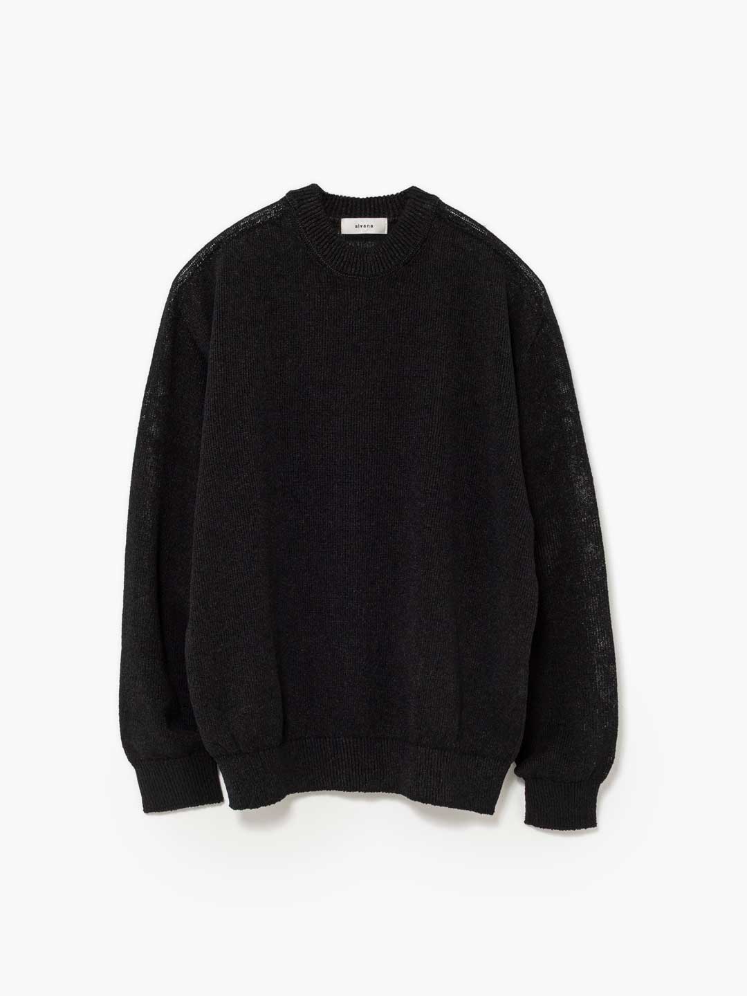 Washi L/S Crew Knit - Black