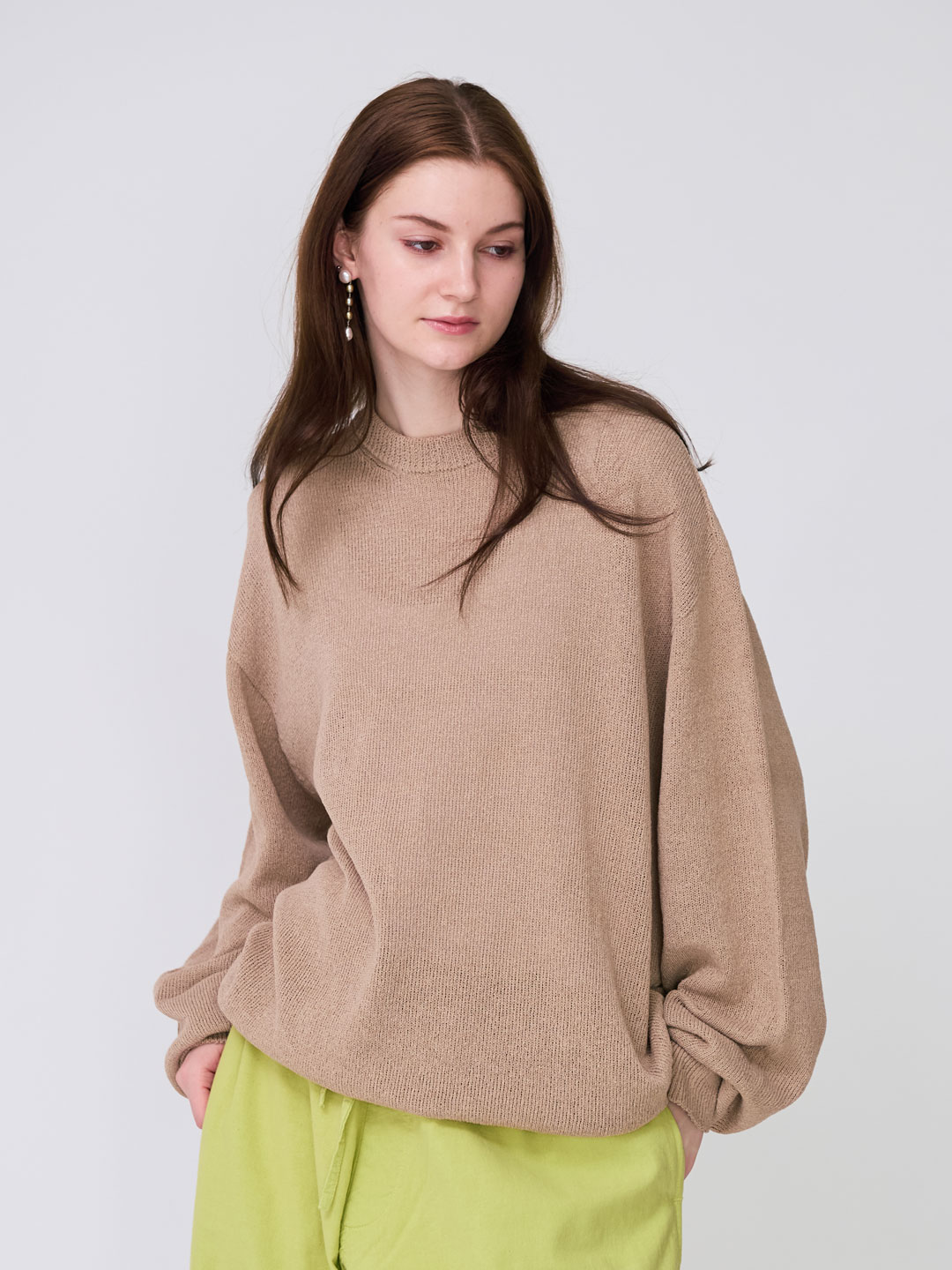 Washi L/S Crew Knit - Ecru