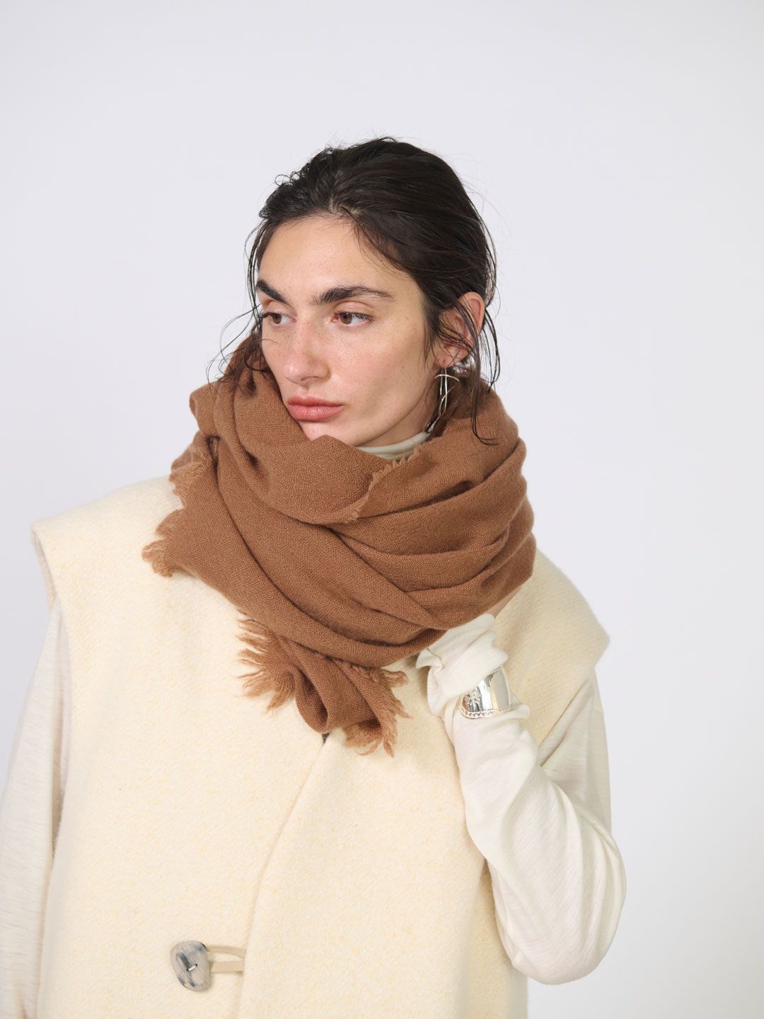 Isabel Cashmere Scarf - Tan