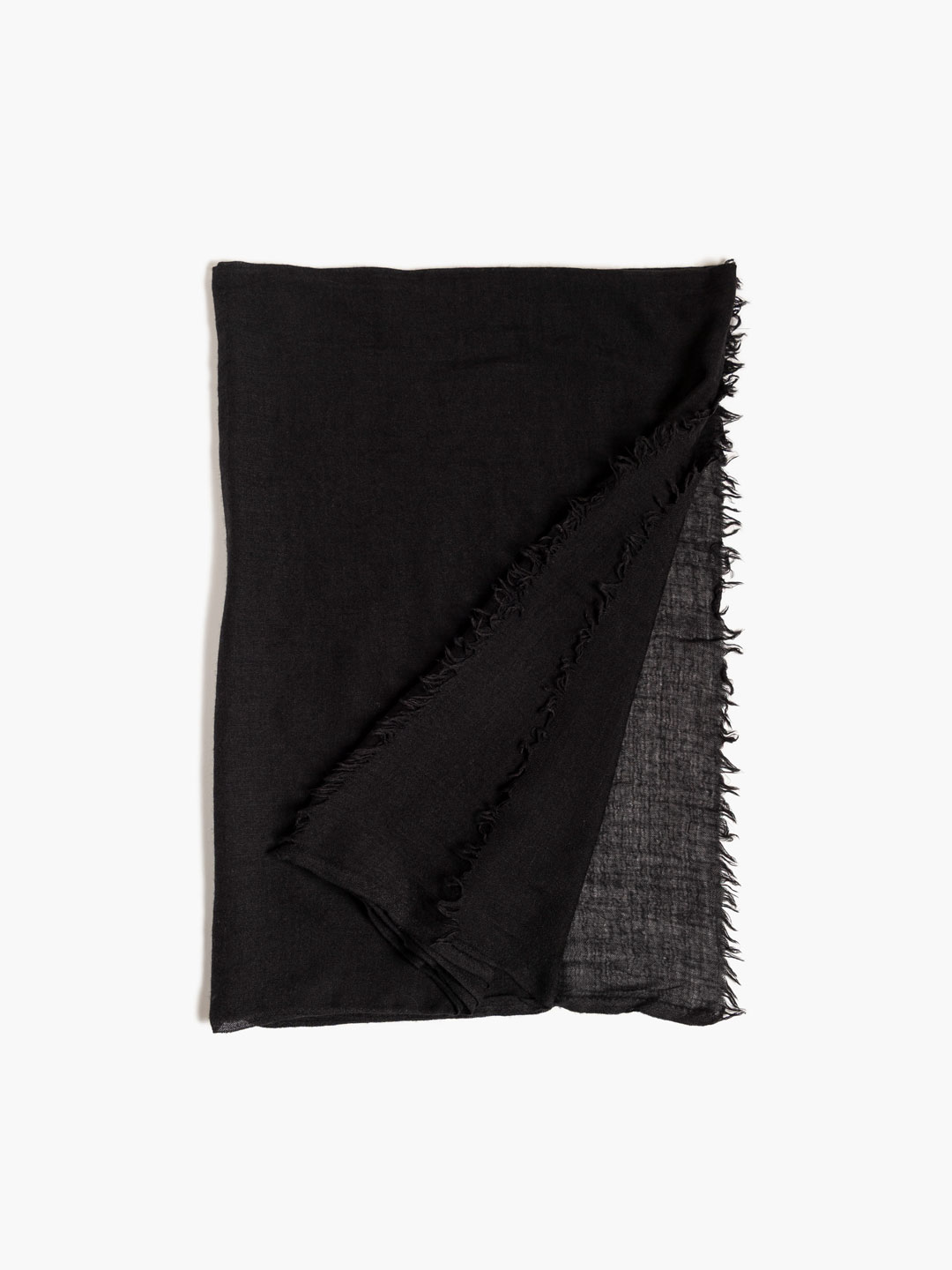 Emily Cashmere Silk Blended Scarf - Dark Brown
