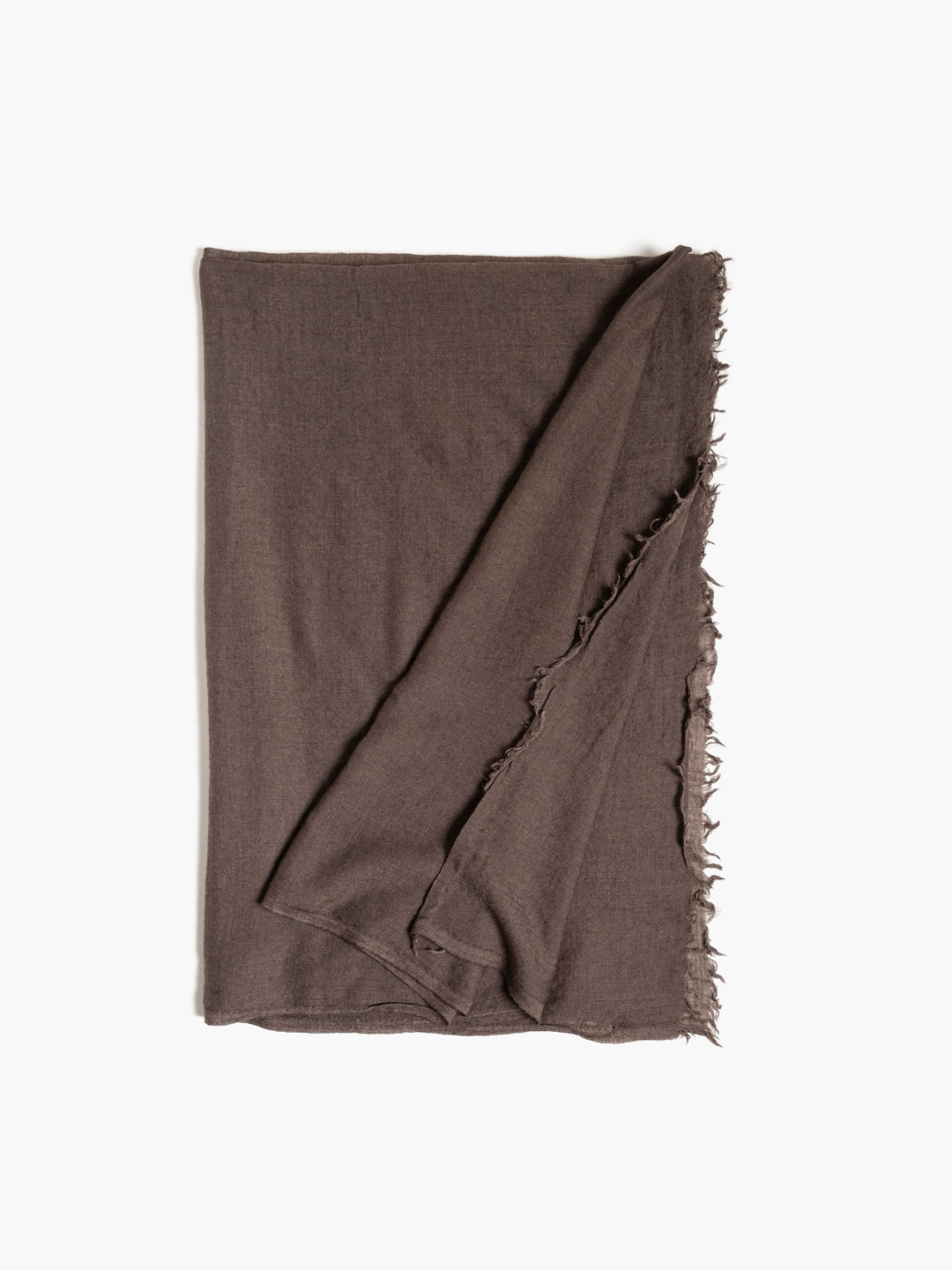 Emily Cashmere Silk Blended Scarf - Brown