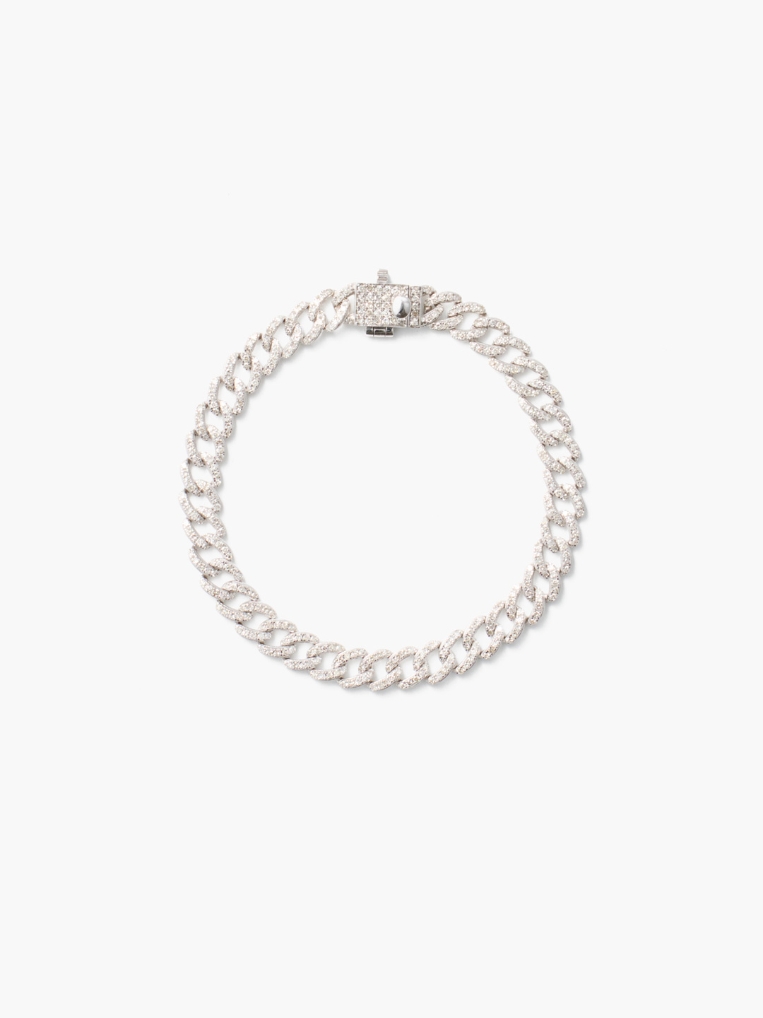 天の川 K18WG Diamonds Chain Bracelet - White Gold