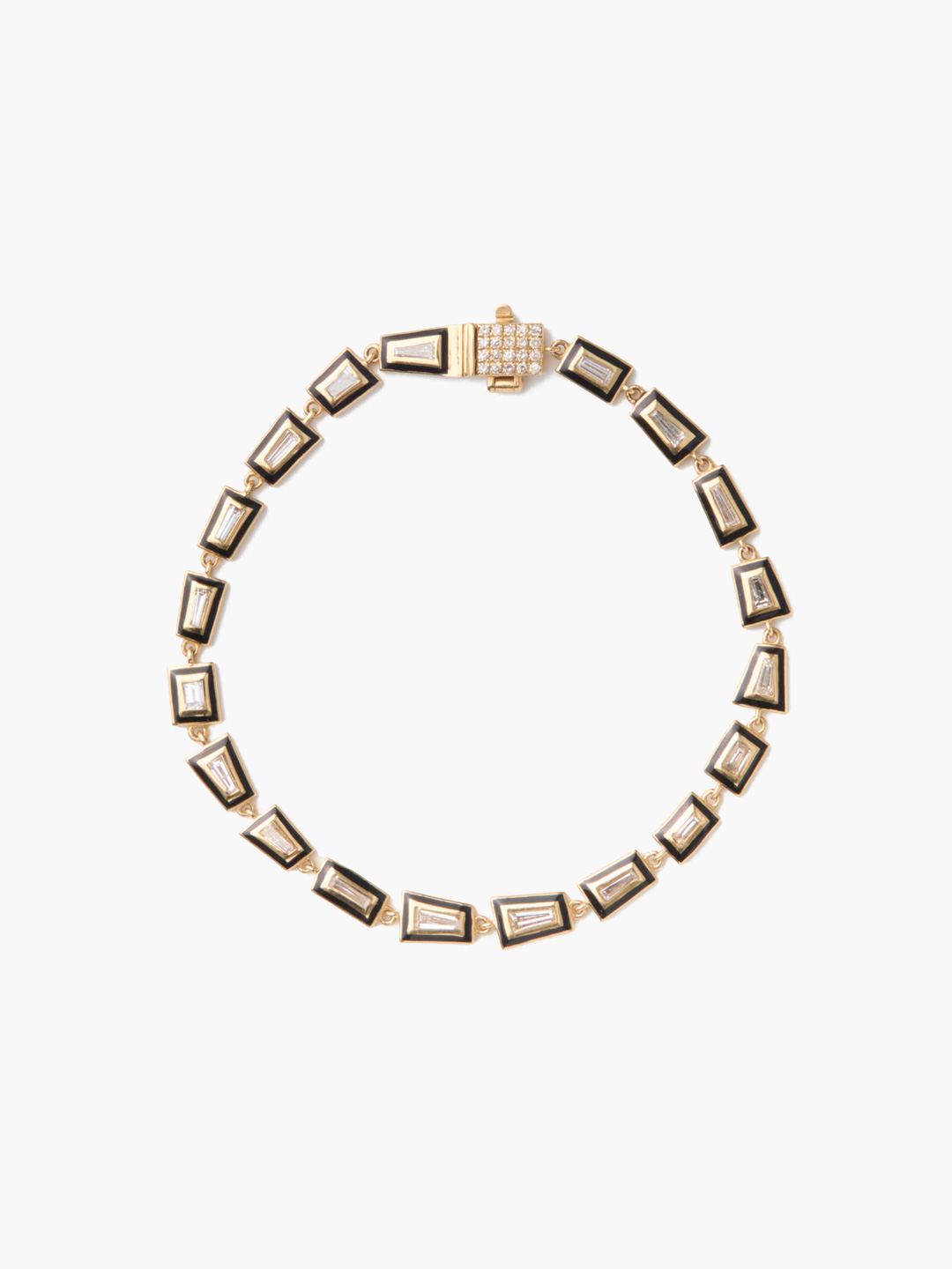 白露 K18 tapered baguette daia ena blacelet 【gp020】 - Yellow Gold