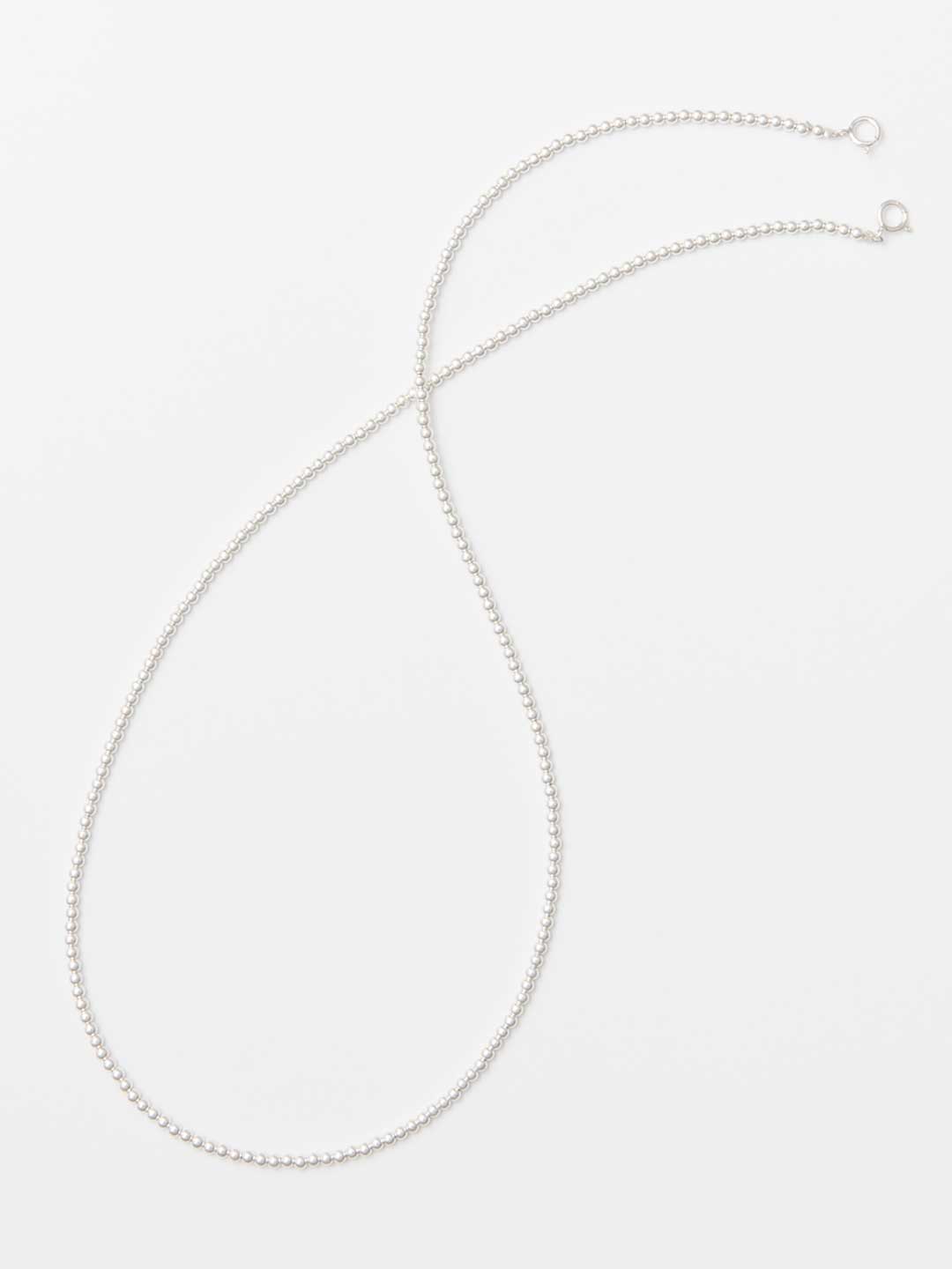 Mask Chain Necklace / 3mm Ball - Silver