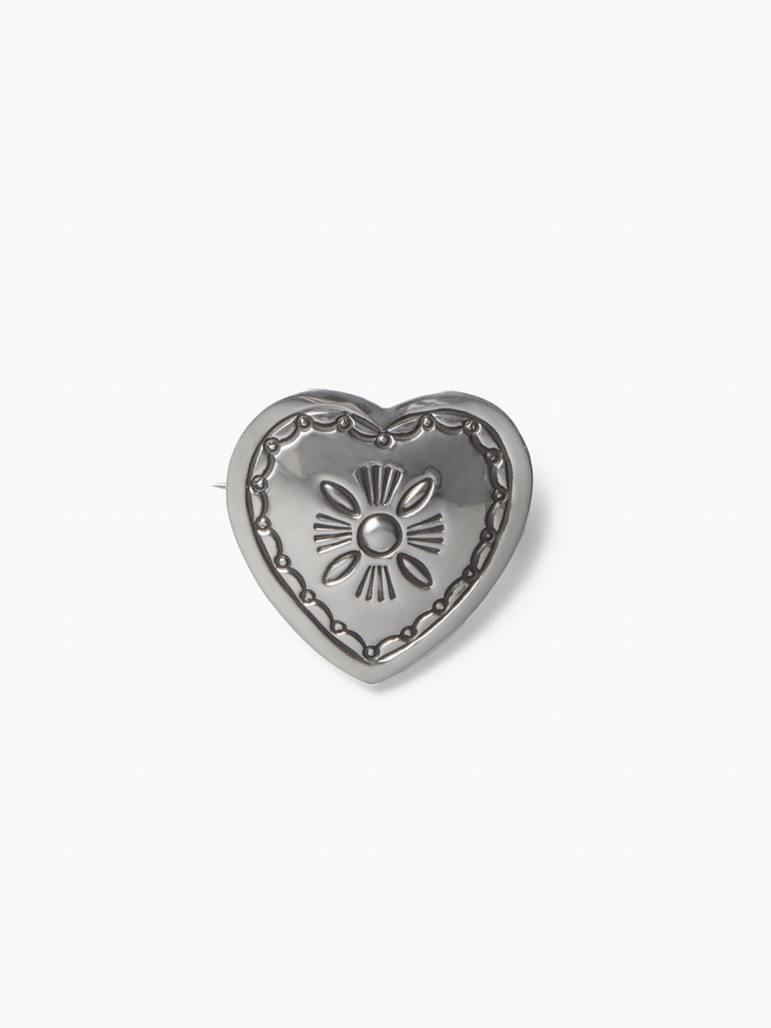 Heart Brooch - Silver