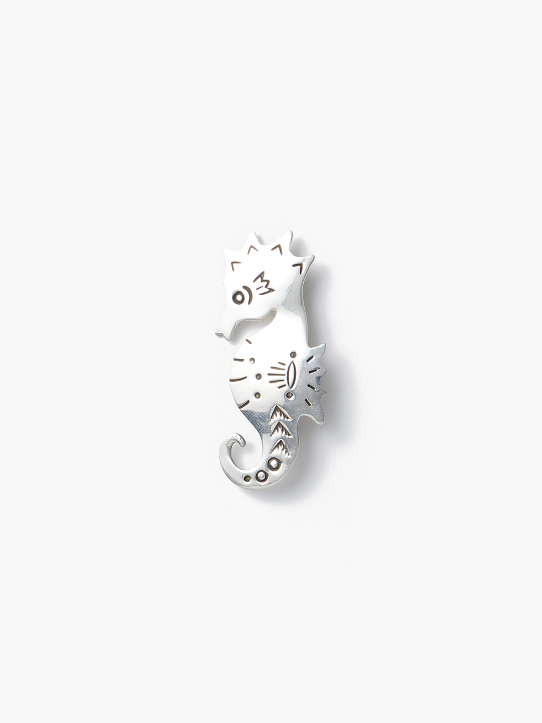 Sea Horse Brooch - Silver