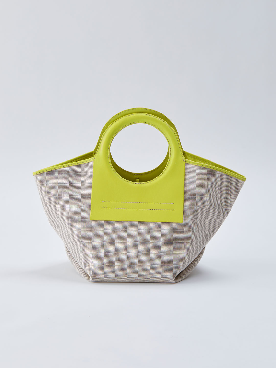 Cala Small Leather-trimmed Canvas Tote - Yellow