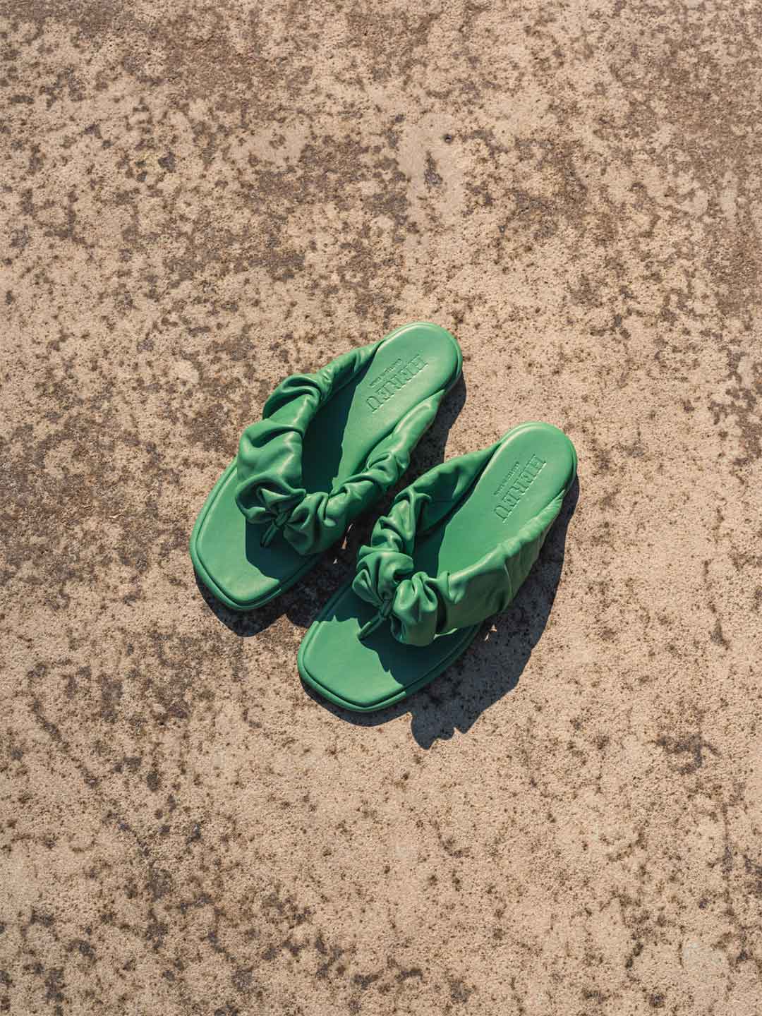 Nuvola Scrunchie Sandals - Green