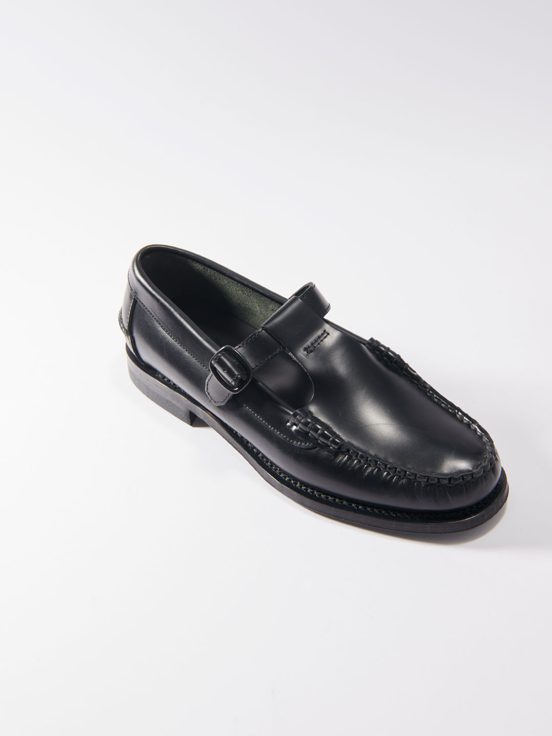 ALBER - T-bar Loafers - Black