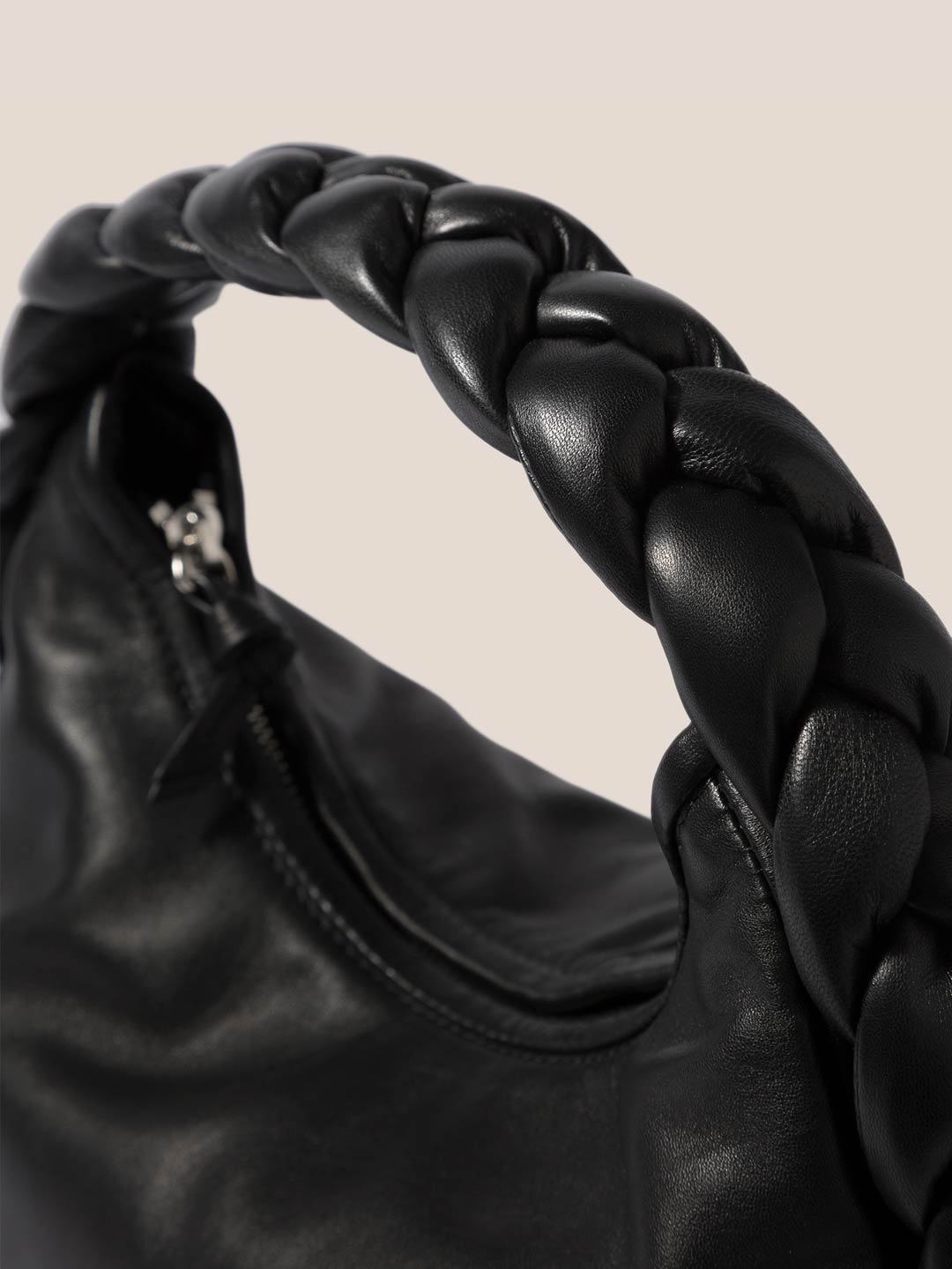 ESPIGA - Plaited Padded-detail Shoulder Bag - Black