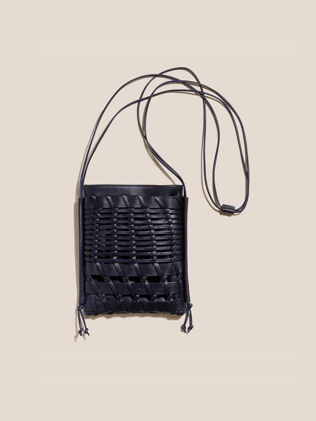 TRENA - Flat Square Crossbody Bag - Dark Navy