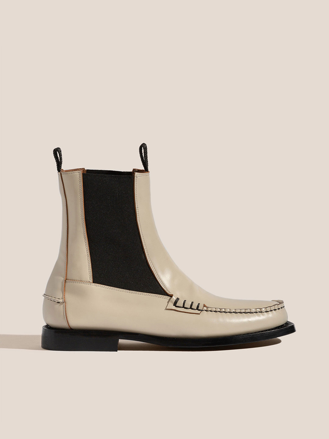 ALDA - Mid-Calf Chelsea Boot - Custard