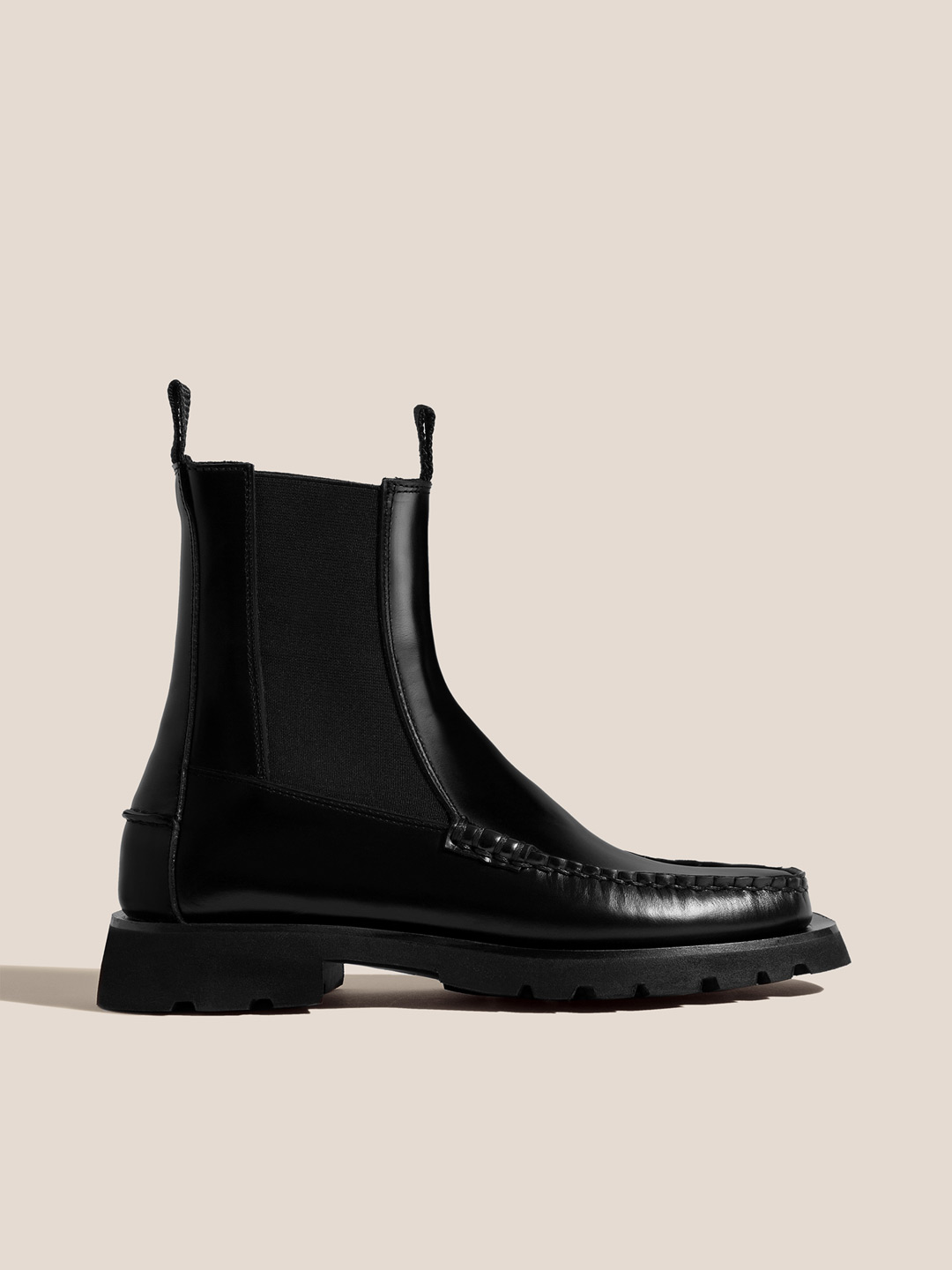 ALDA SPORT - Tread Sole Mid-Calf Chelsea Boot - Black