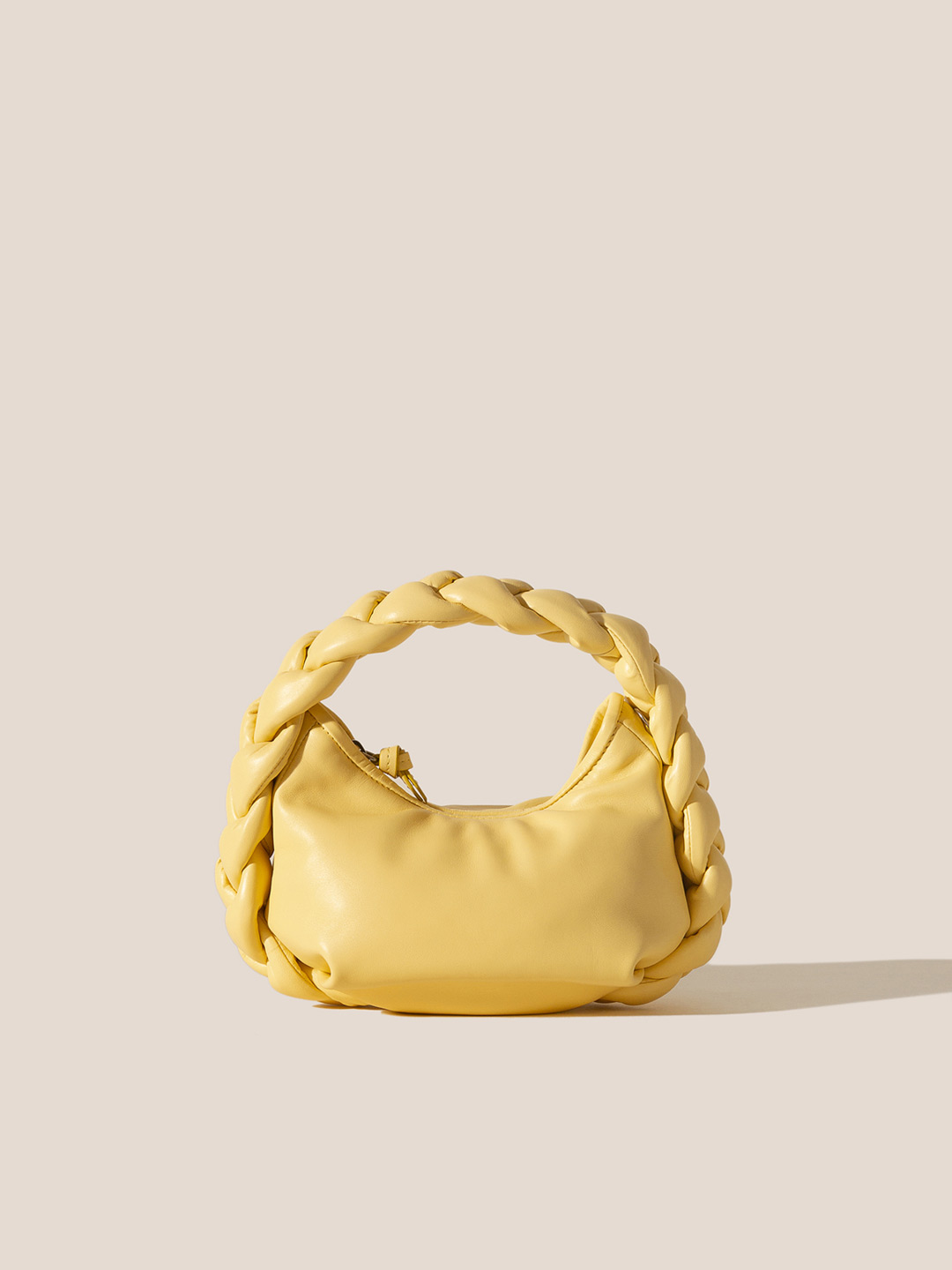 ESPIGA MINI - Plaited Padded-detail Shoulder Bag - Yellow