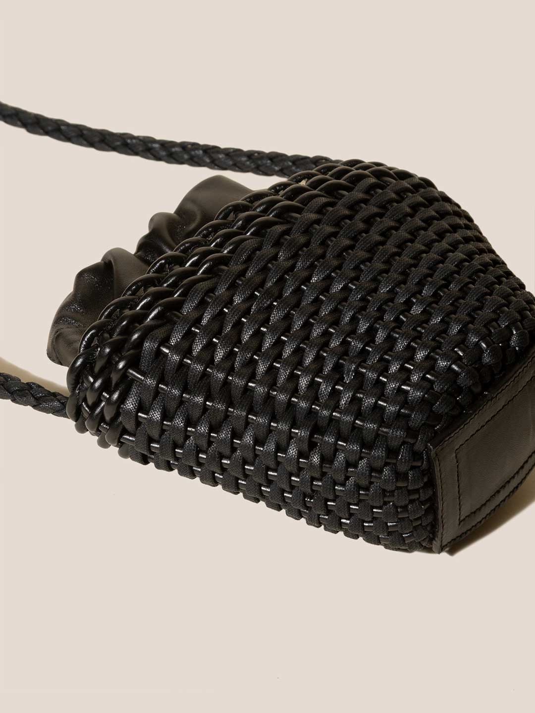 FIOL - Hand-Braided Mini Crossbody Bag - Black