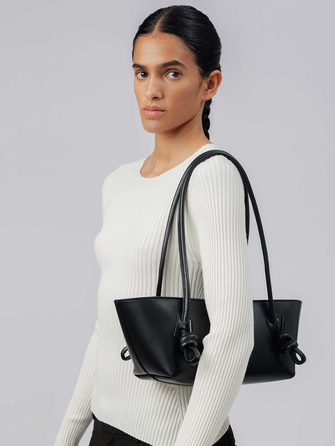 FLECA - Baguette Shoulder Bag - Black