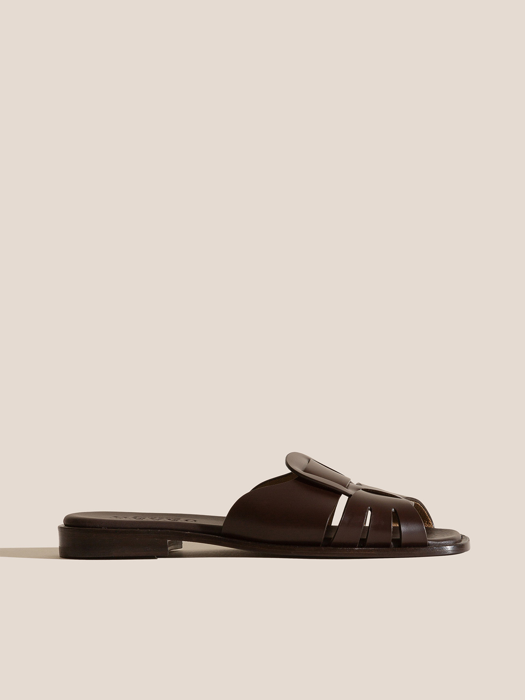 ANCORA SQUARED SLIDE - Fisherman Slide - Dark Brown