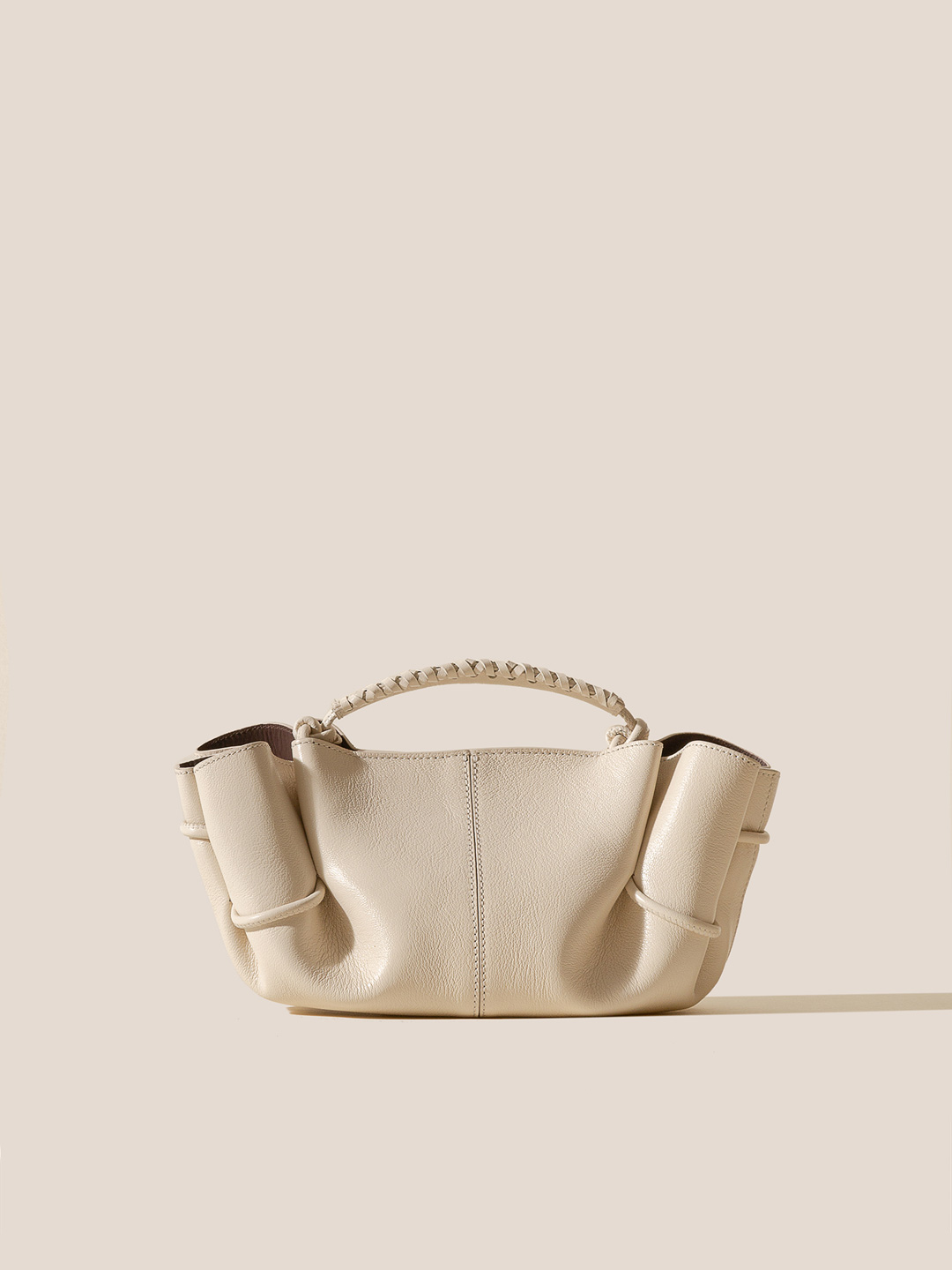 ARTA MINI - Pleated Crossbody Bag - Cream