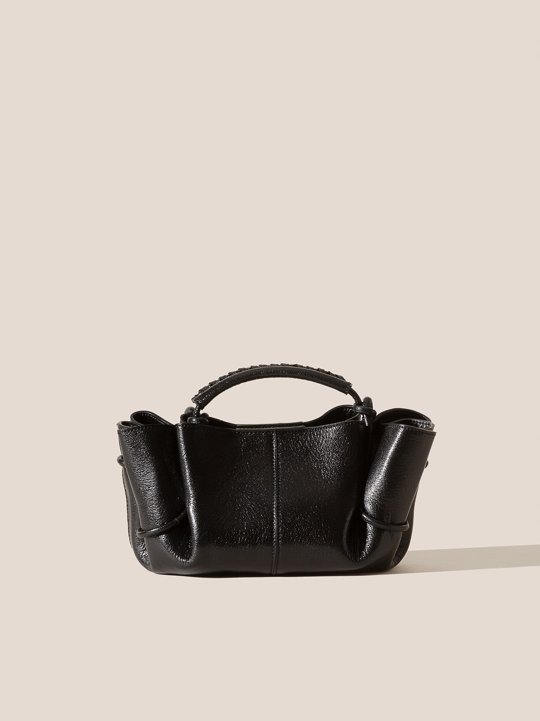 ARTA MINI - Pleated Crossbody Bag - Black
