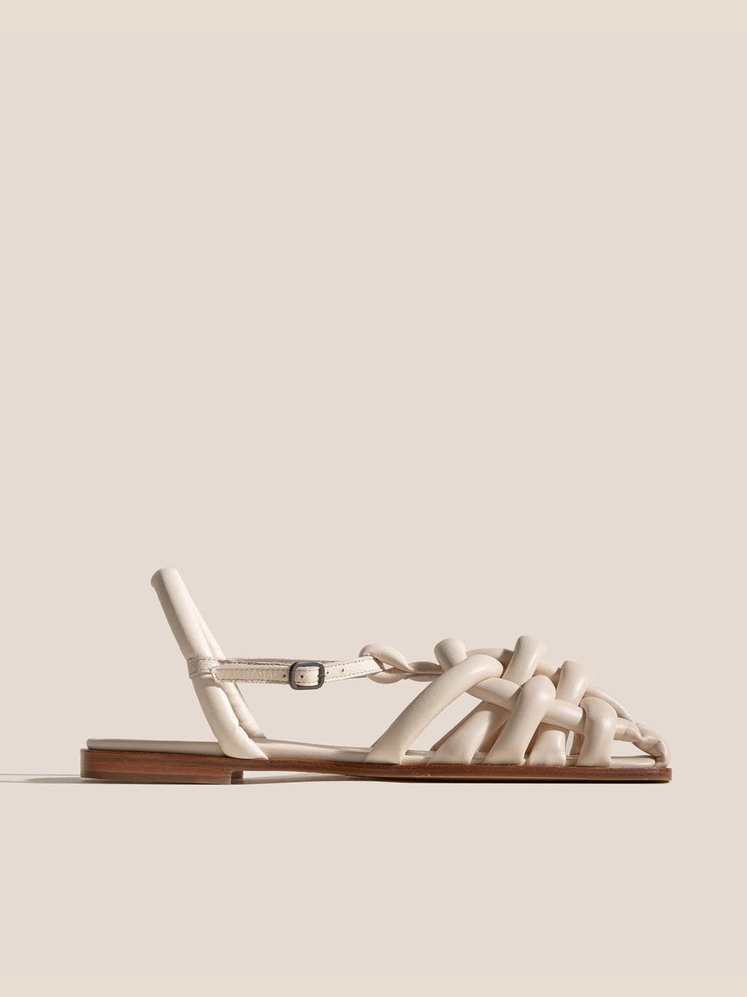 CABERSA - Padded Fisherman Sandal - Ivory