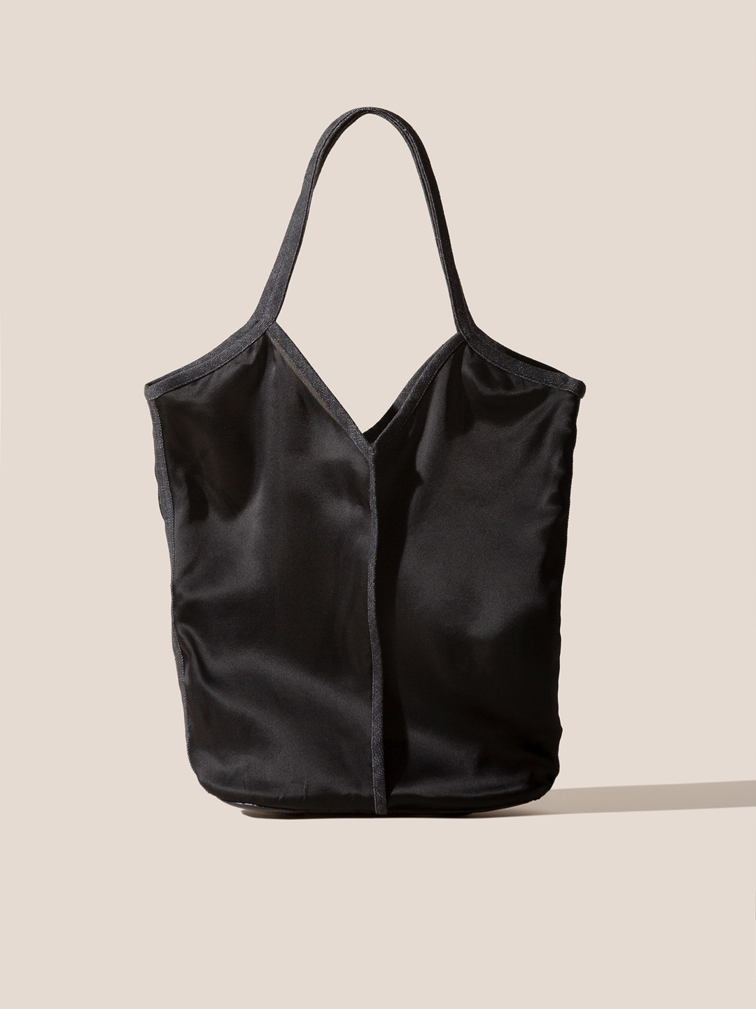 CALELLA SMALL Silk Tote Bag - Black