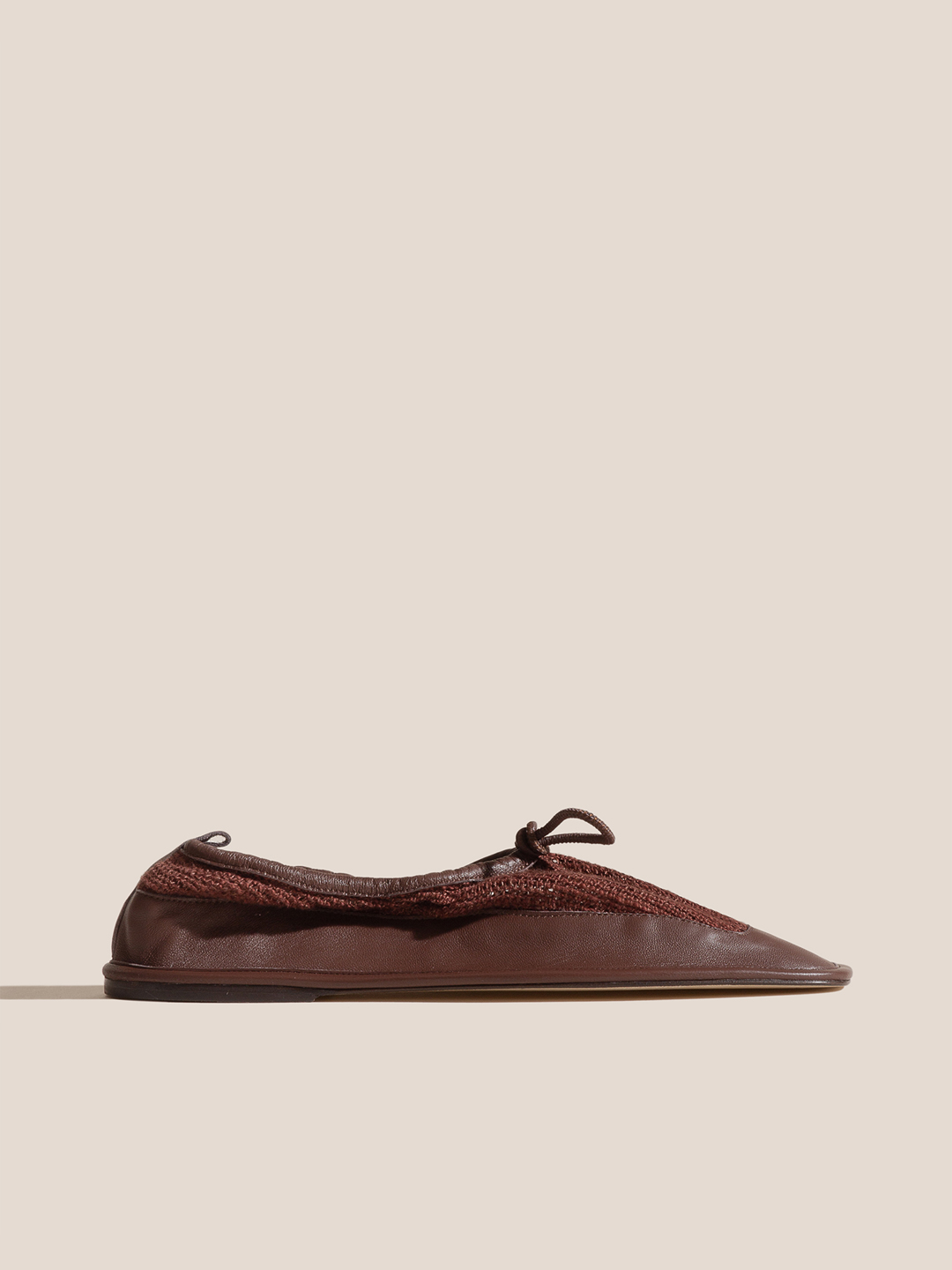 PUNTERA WOVEN Flat Pump - Cocoa