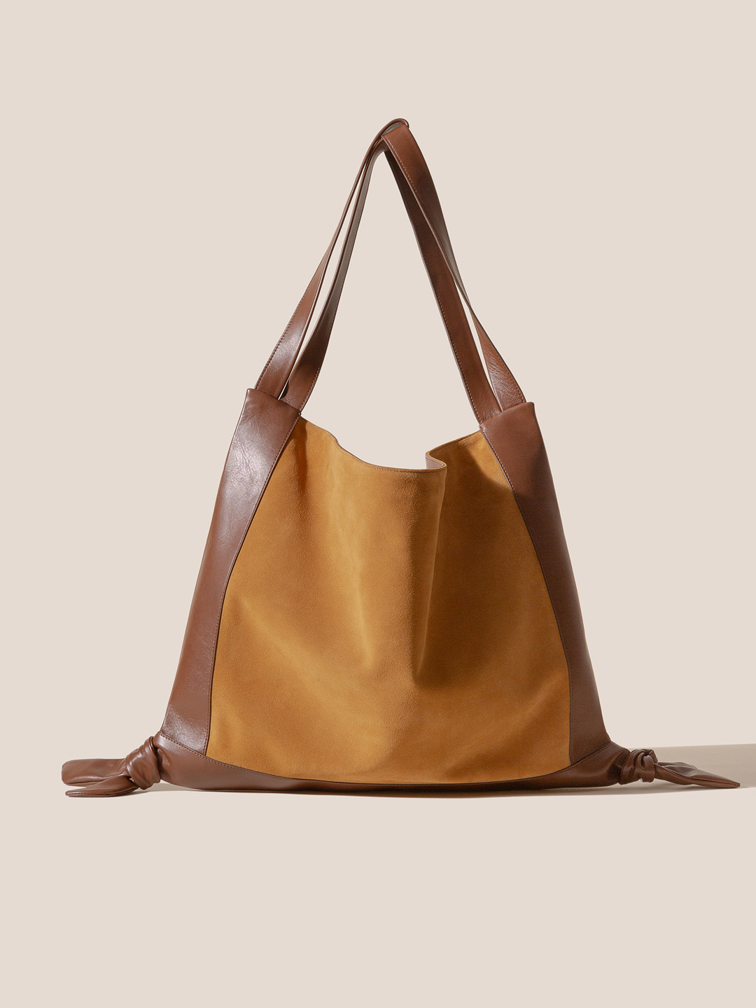 CADOR SUEDE - Slouchy Shoulder Bag - Tan