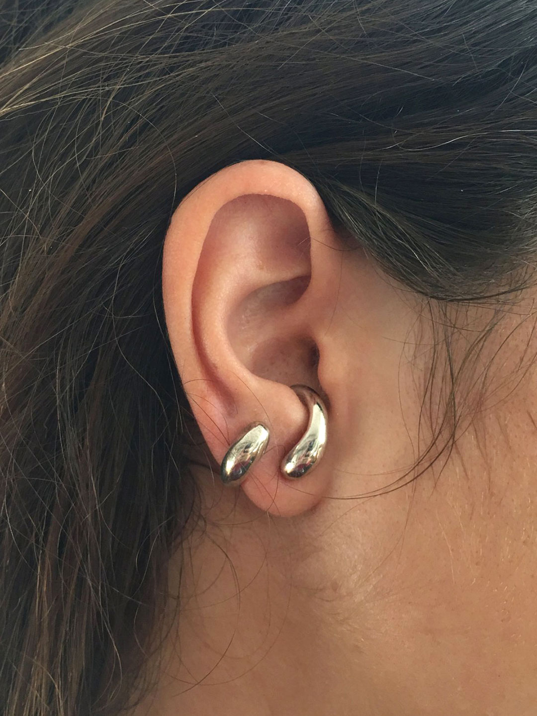 Vuelta Pierced Earrings - Silver
