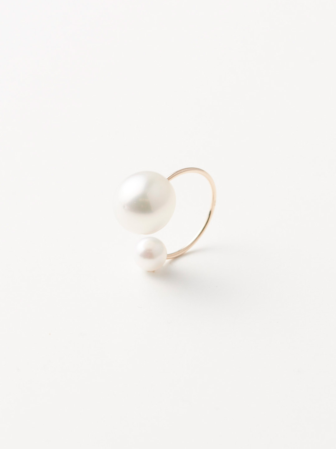SS Pearl Ear Cuff - Yellow Gold