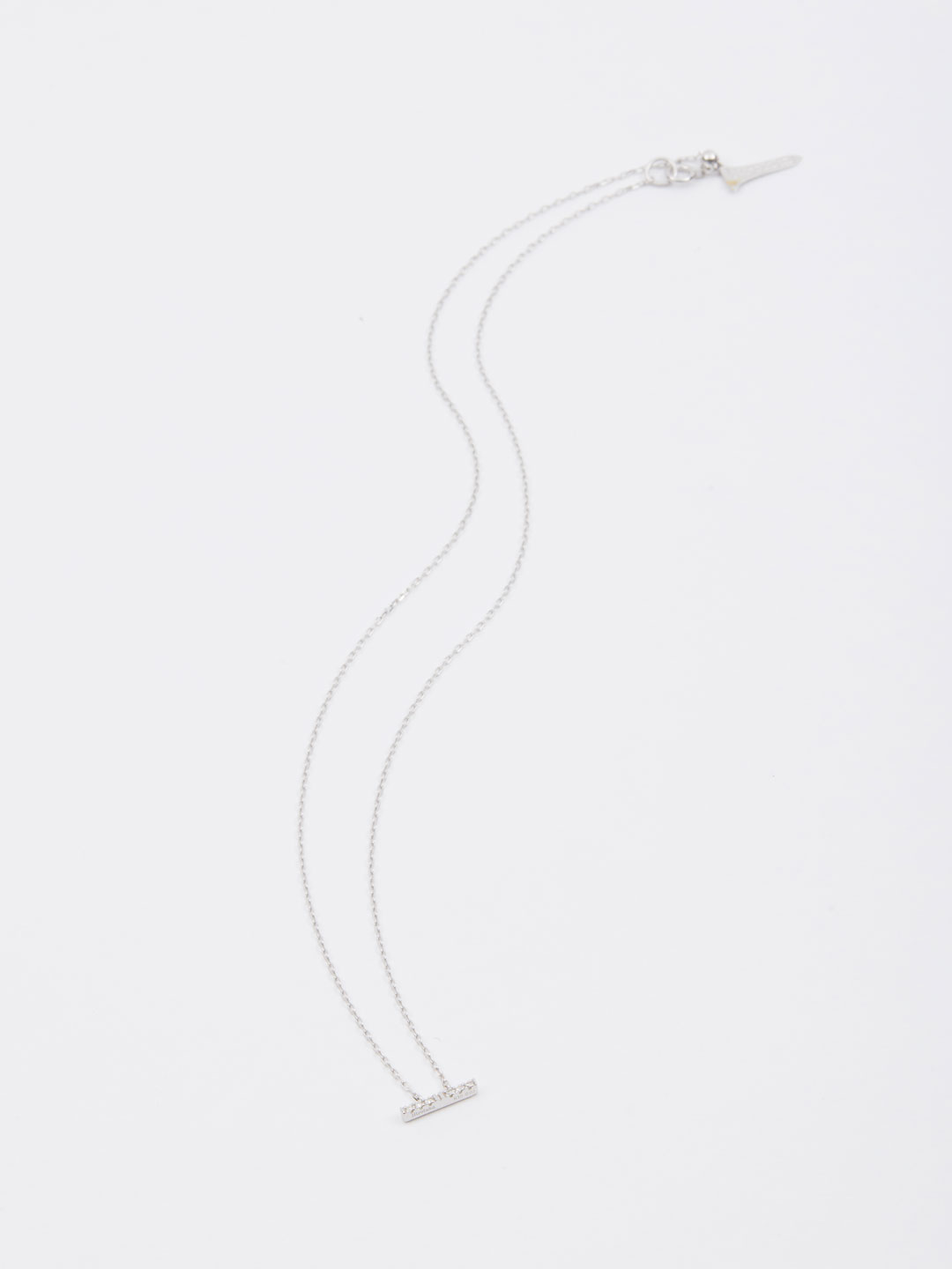 Trapeze Diamond Necklace S - White Gold