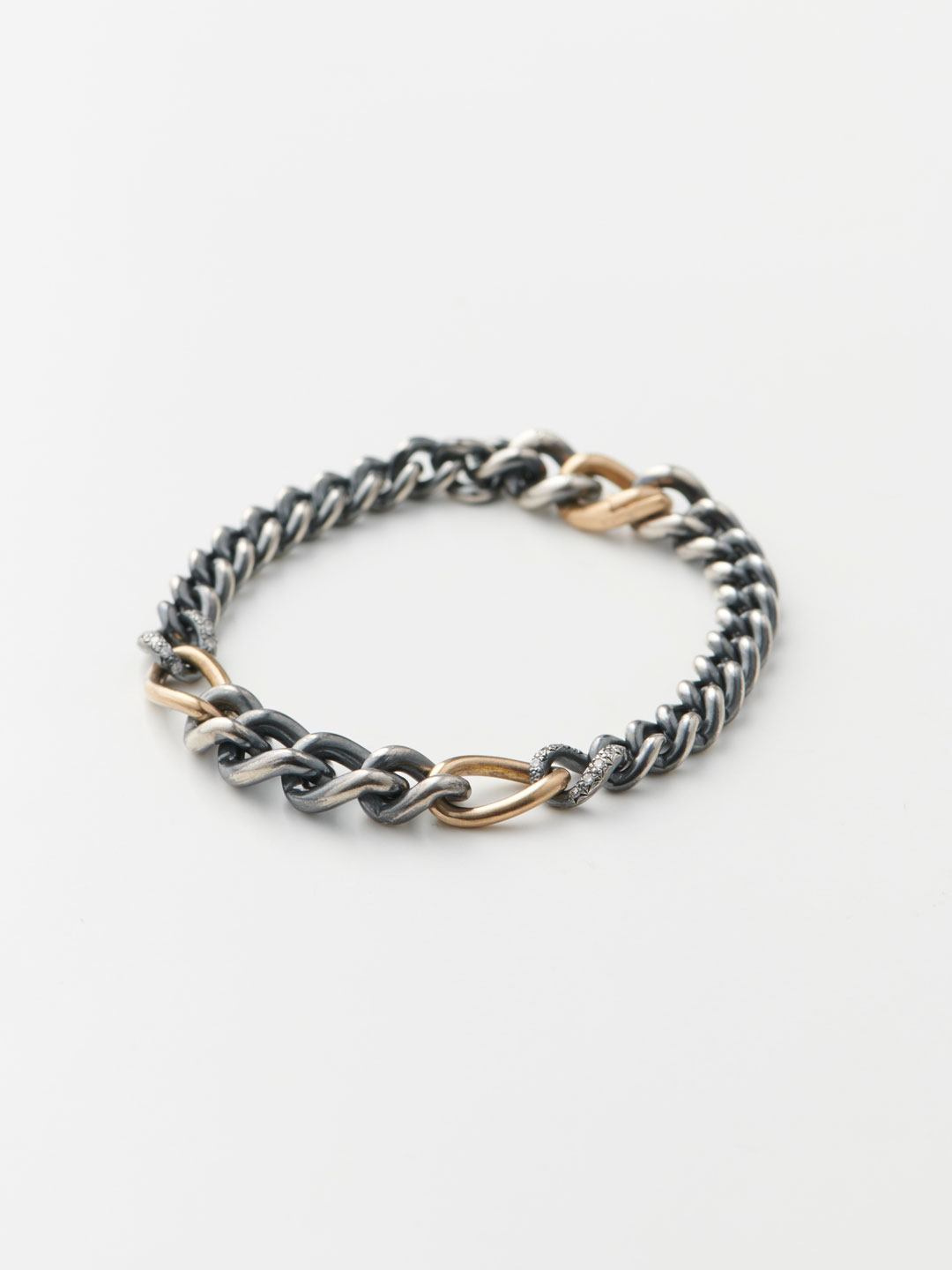 Humete Diamond Gradation Chain Bracelet 09 / 2S - Silver