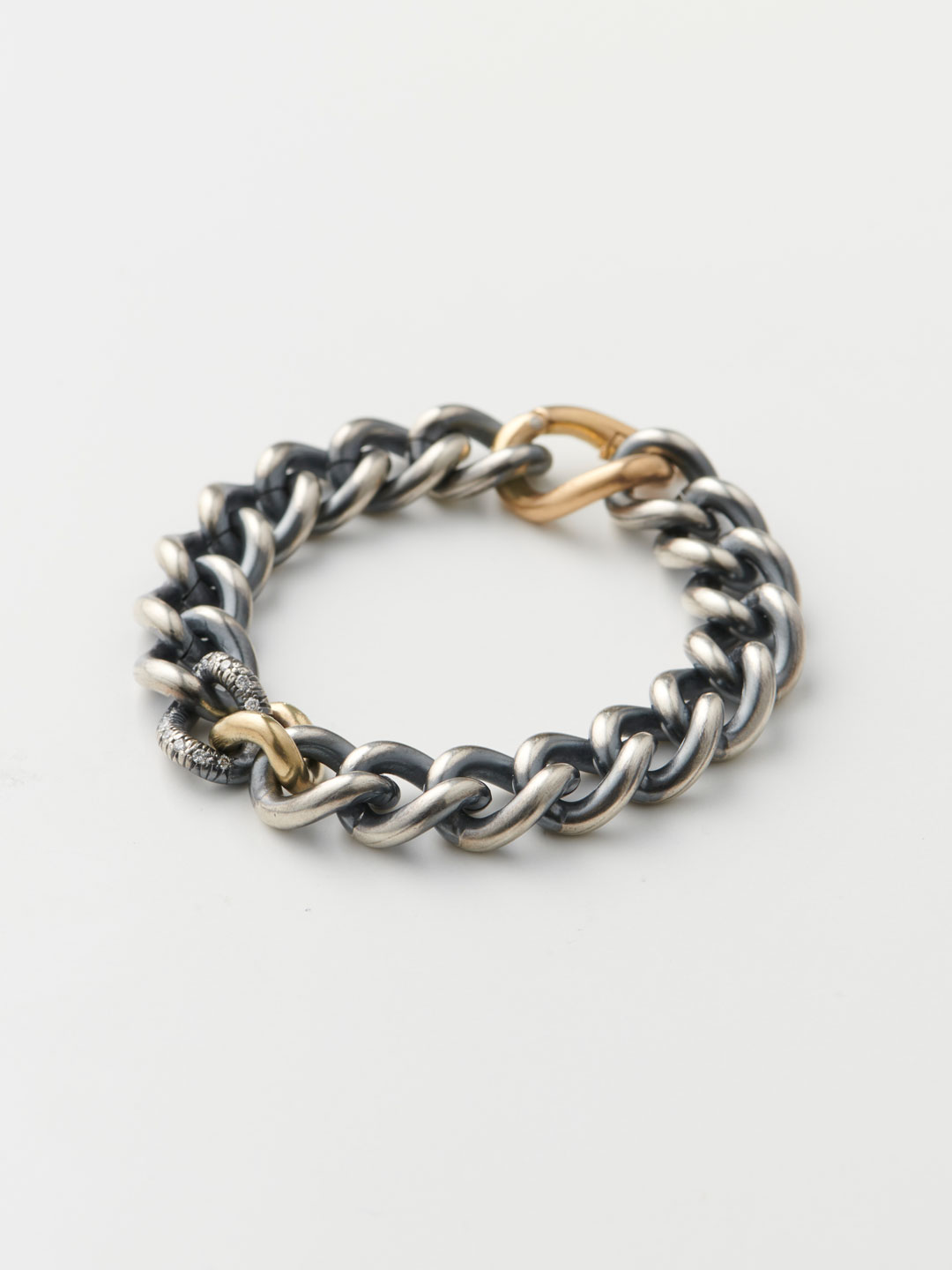 Humete Diamond Chain Bracelet 11 Large Clasp / 3S  - Silver