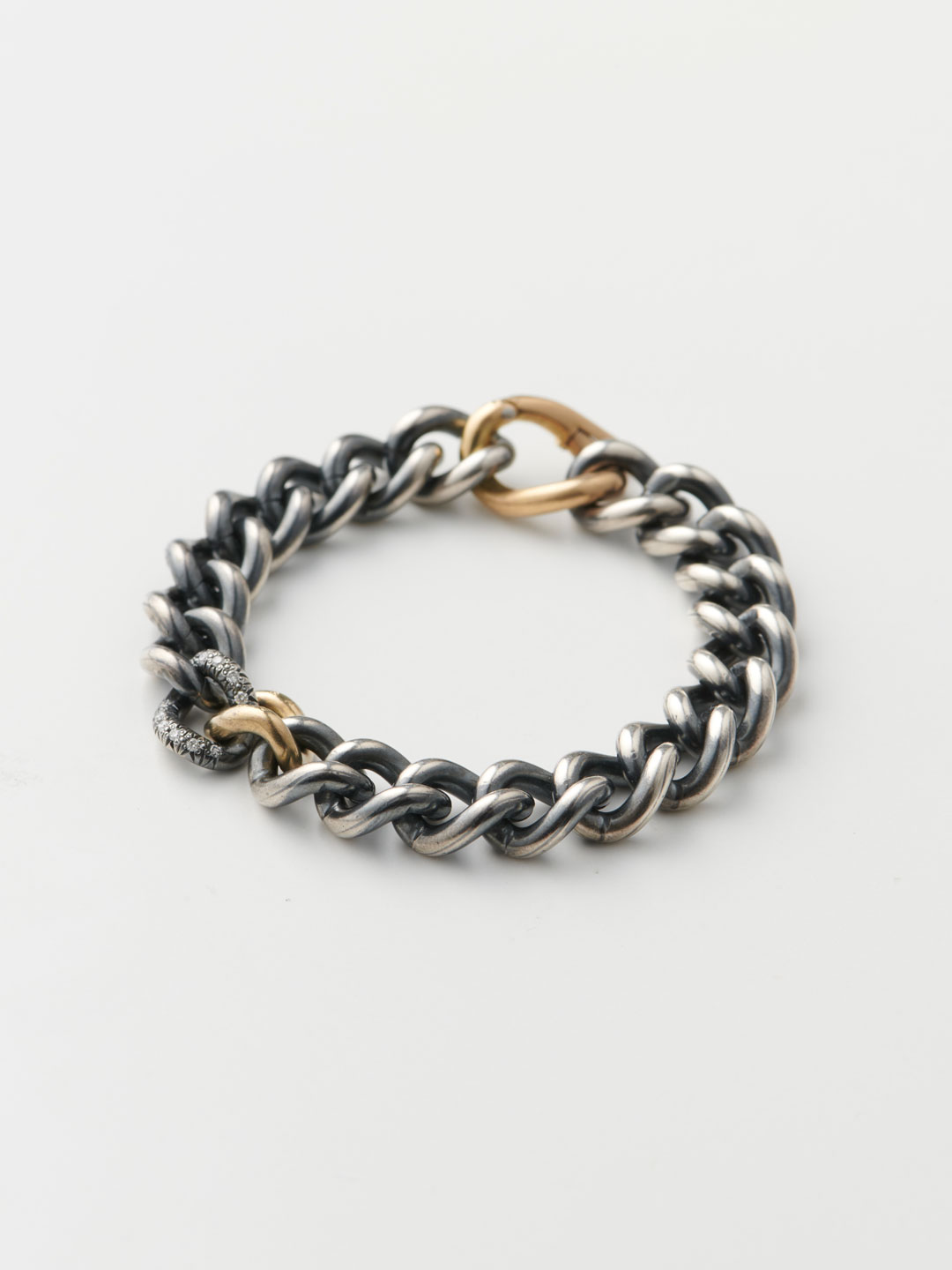 Humete Diamond Chain Bracelet 11 Large Clasp / 2S  - Silver