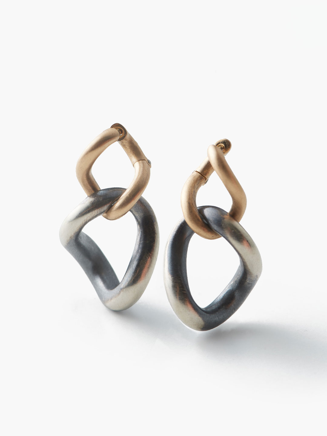 Humete Gradation Chain Pierced Earrings 【et-P128】 - Silver