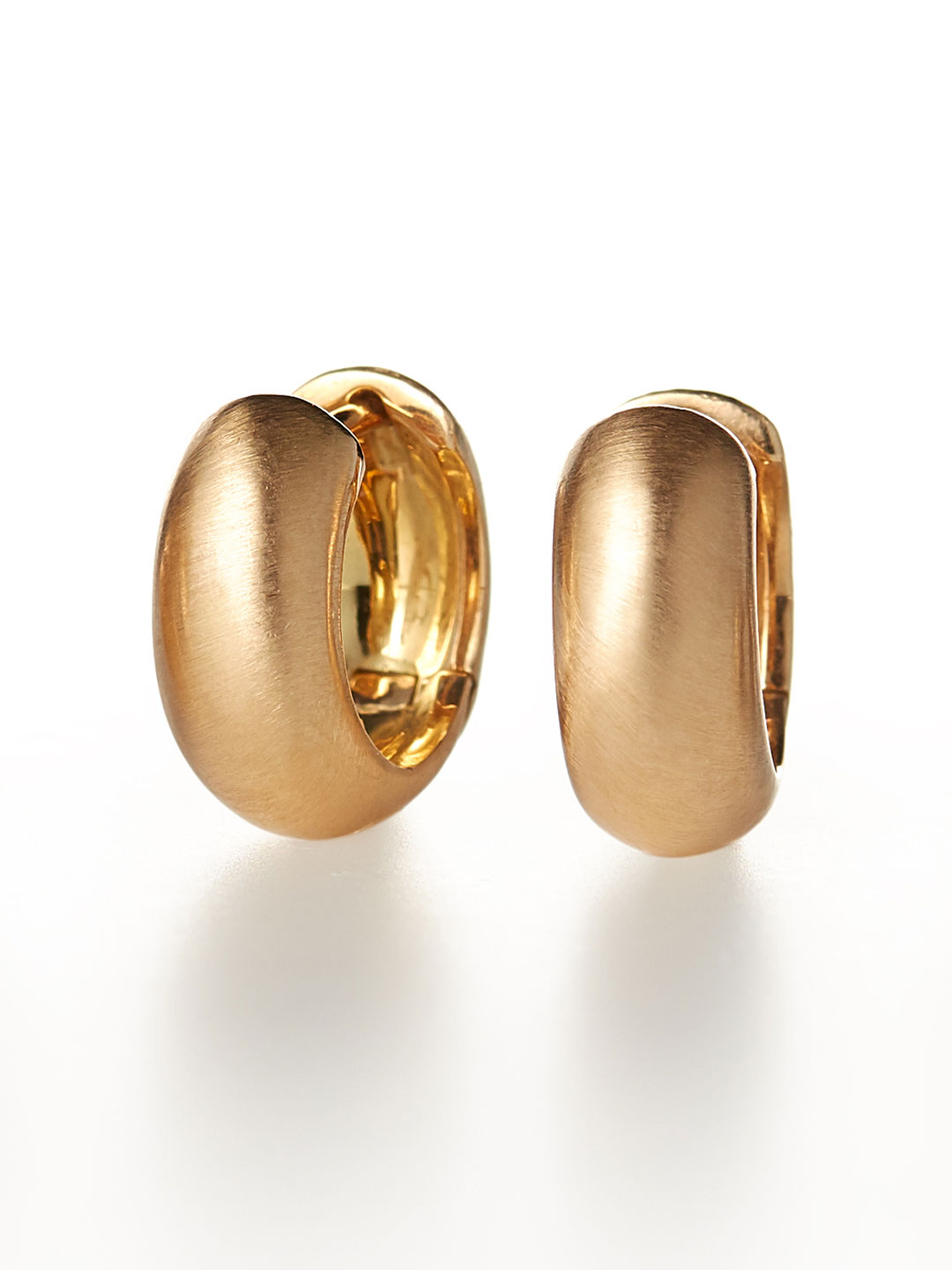 Humete Bauhaus Pierced Earrings M - Yellow gold