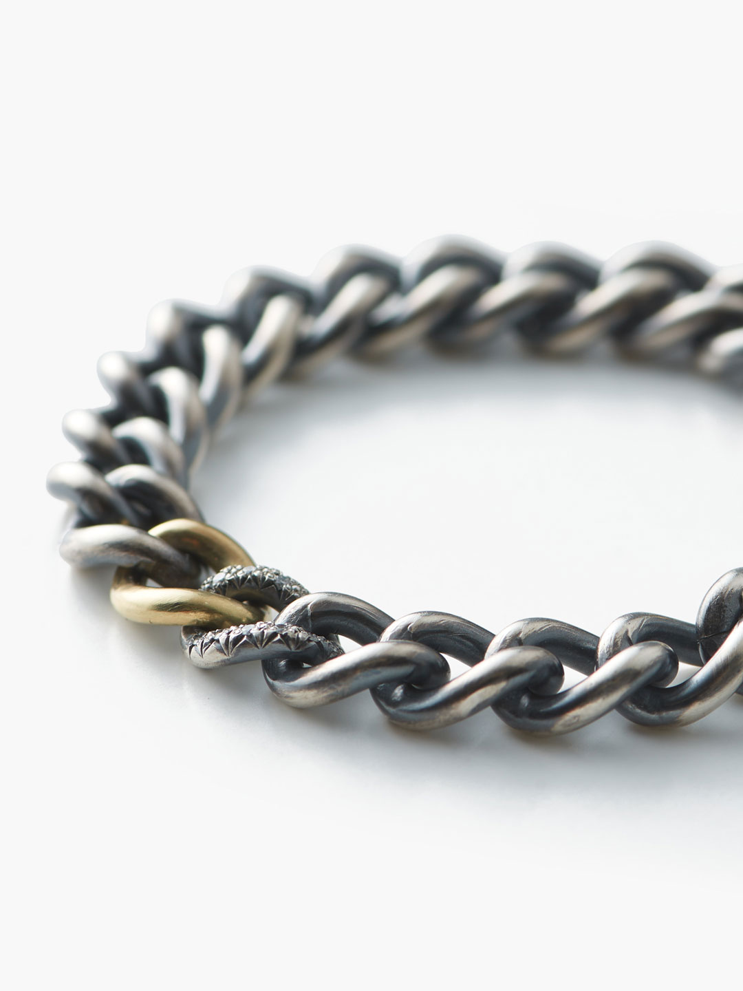 Humete Diamond Chain Bracelet 11 /3Ｓ - Silver